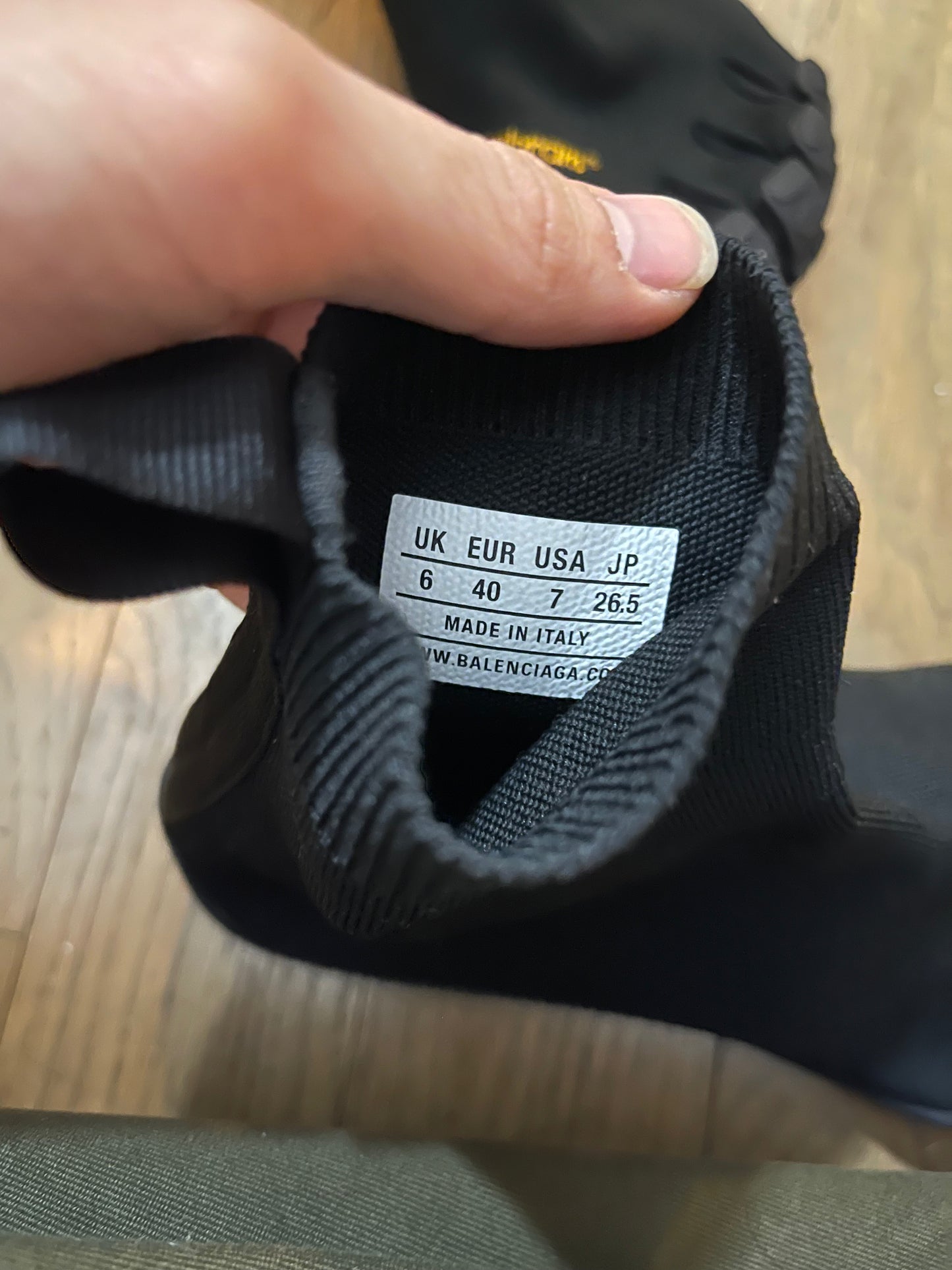 Balenciaga vibram five toe shoes