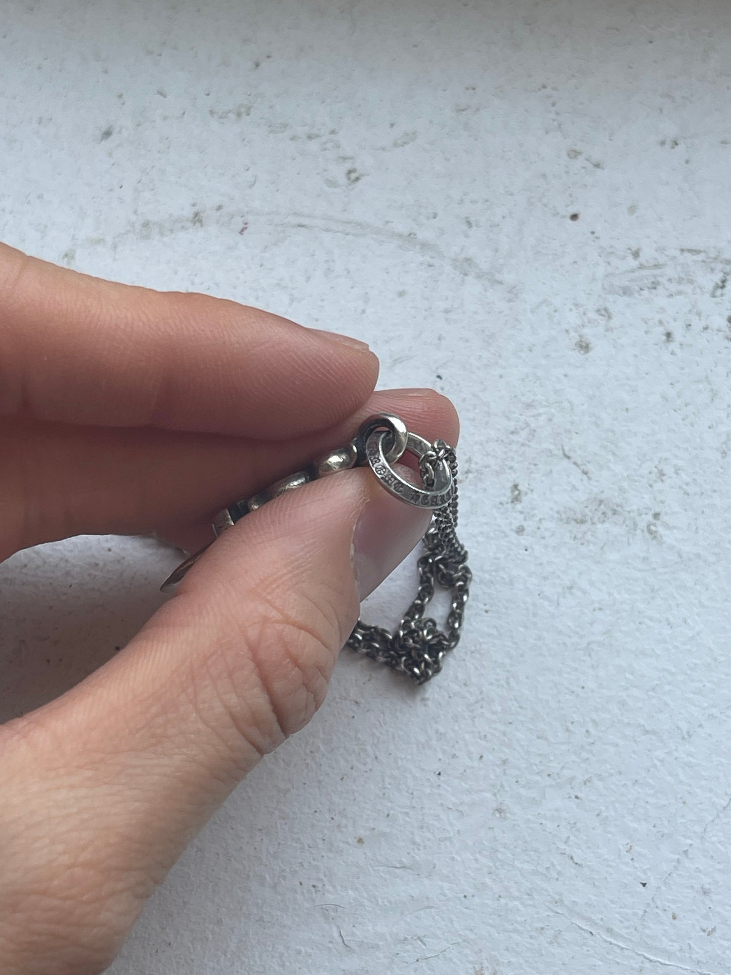 Chrome hearts black diamond dagger necklace