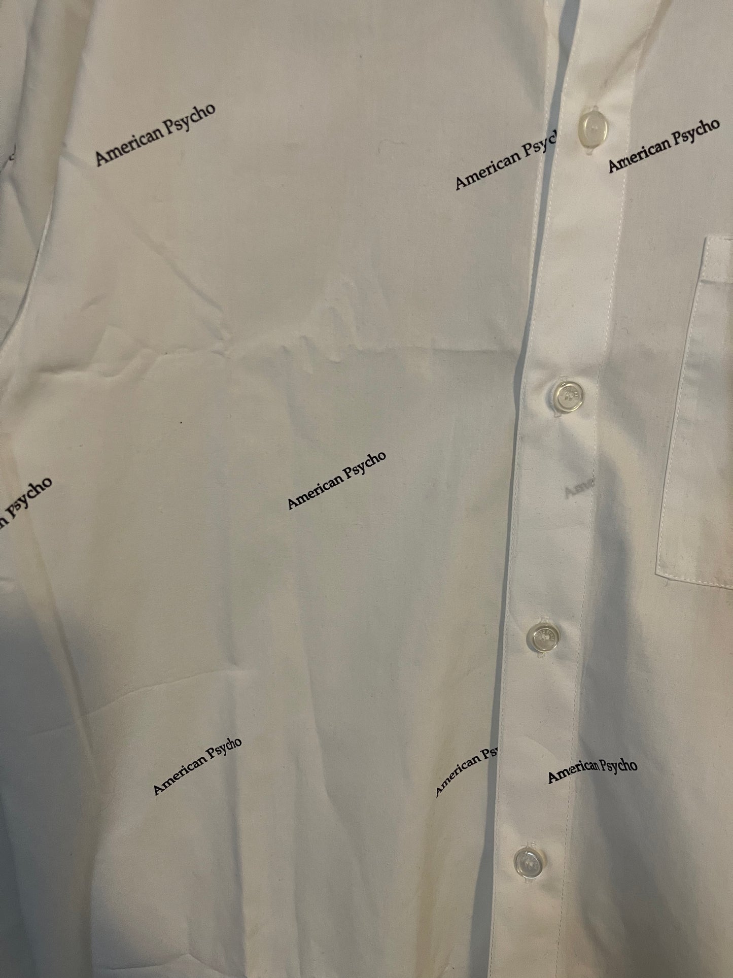 Hood by air SS17 American psycho print button shirt