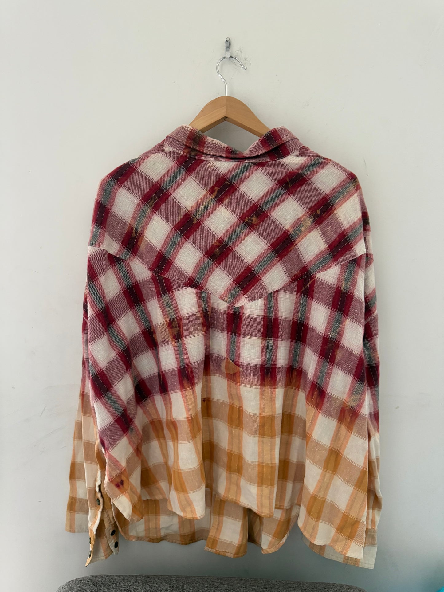 Faith connexion bleached plaid shirt
