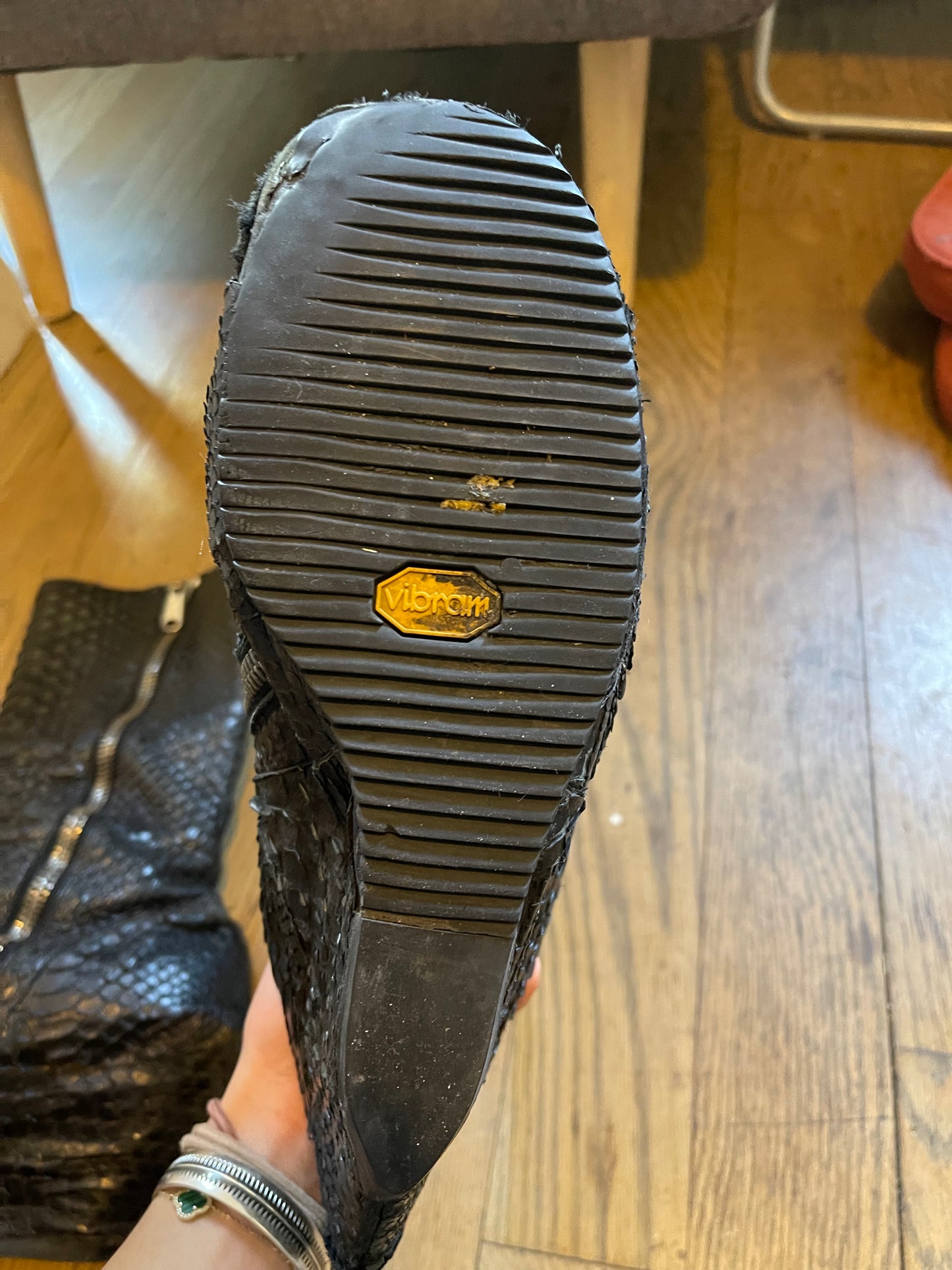 Rick Owens FW10 gleam python turbo wedges