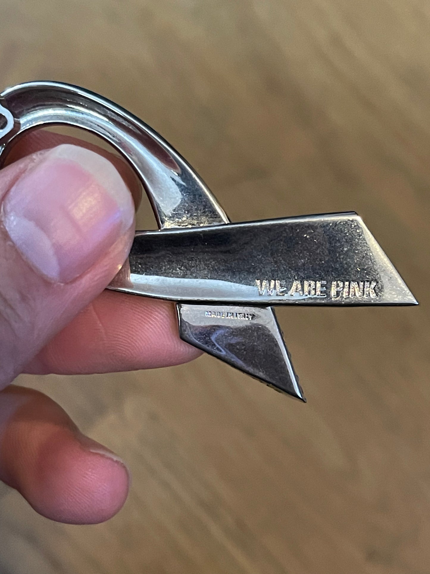 Balenciaga we are pink breast cancer single earring