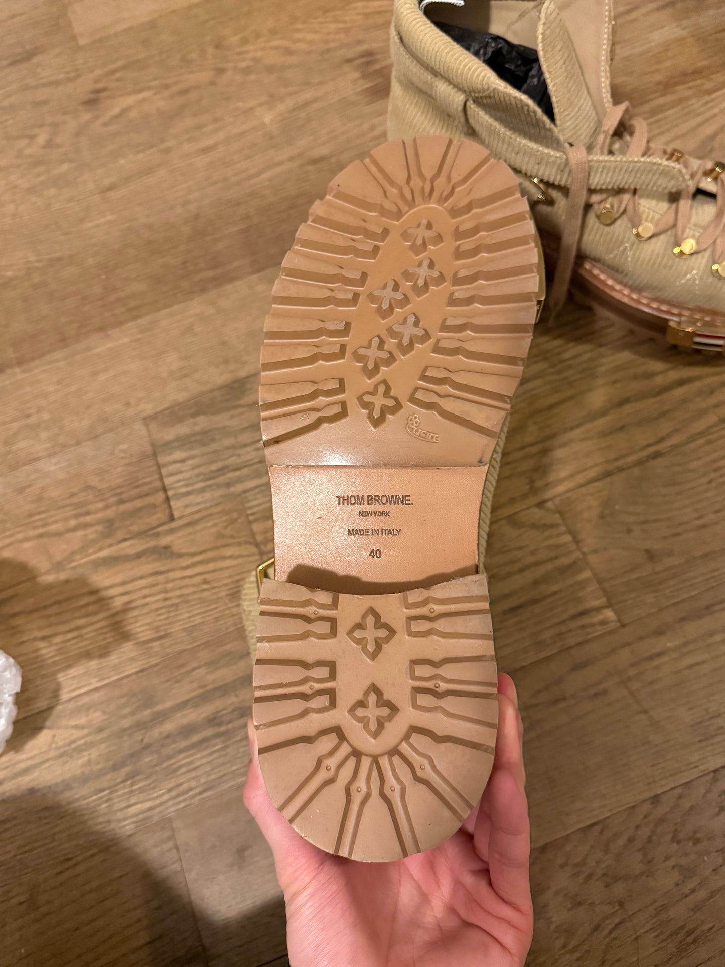 Thom Browne Corduroy ski boots