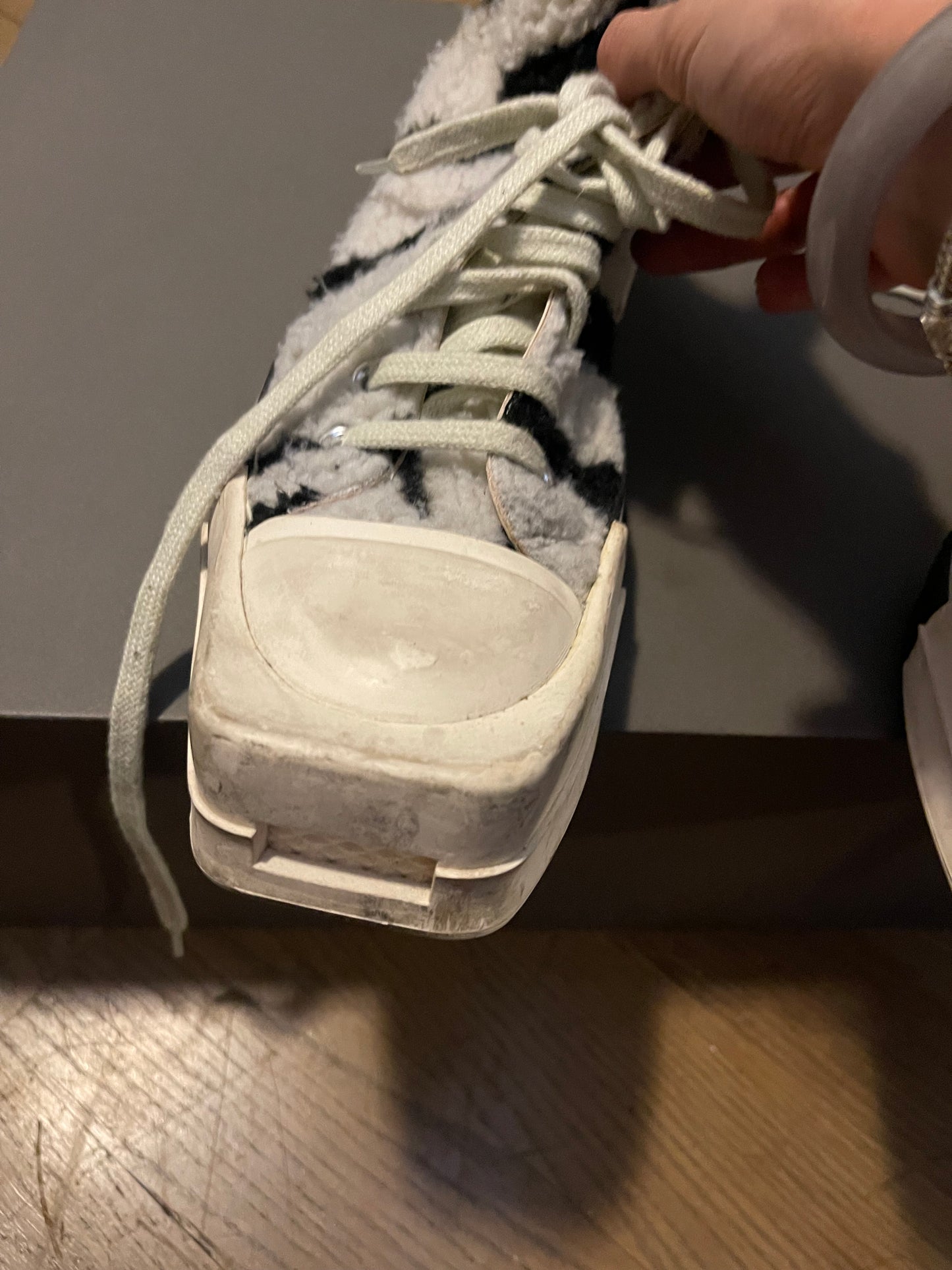 Rick Owens converse shearling weapons