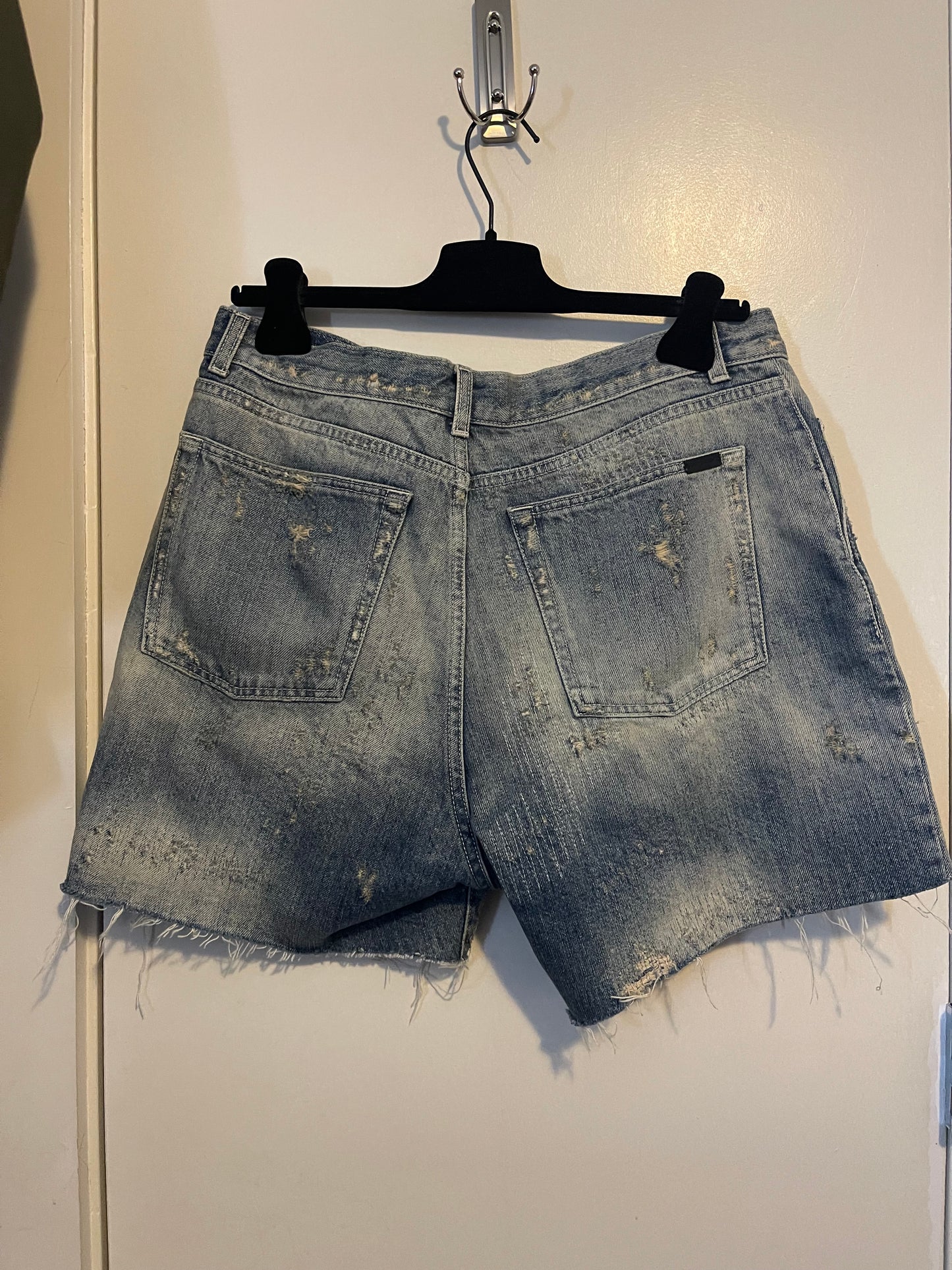 Saint Laurent SS20 heavily repaired shorts