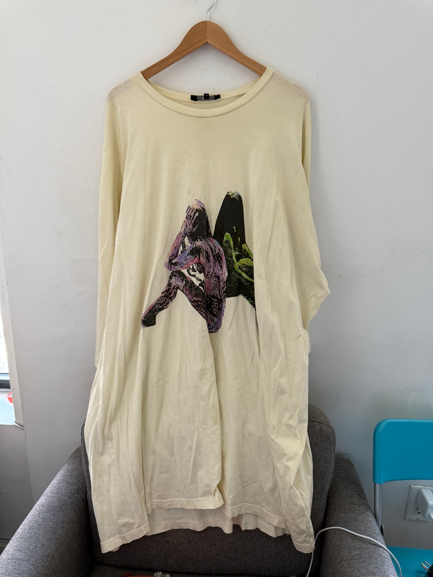 Raf simons SS04 handpainted religious oversized shirt
