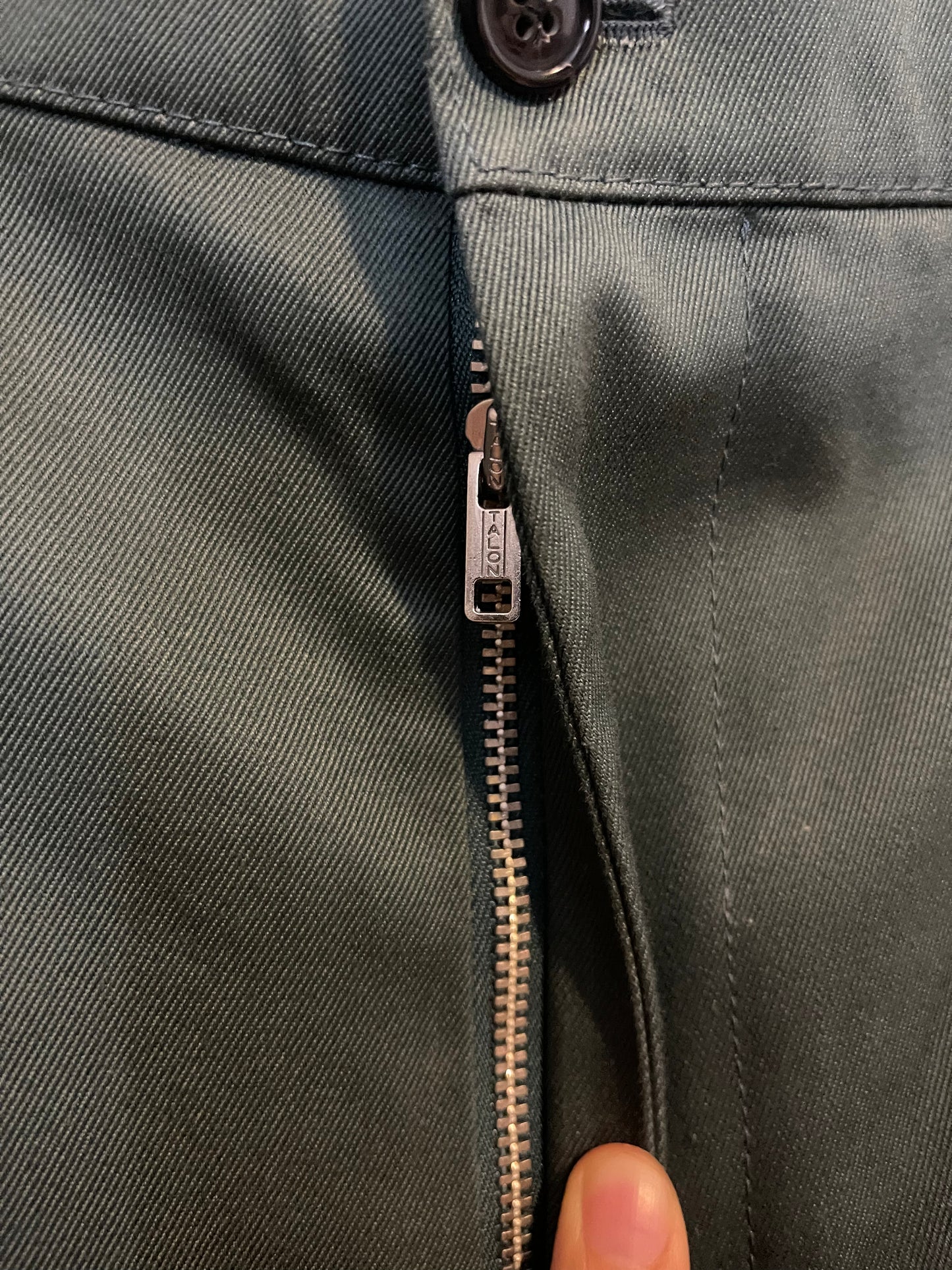 Raf Simons wide chino with tape I love you pants