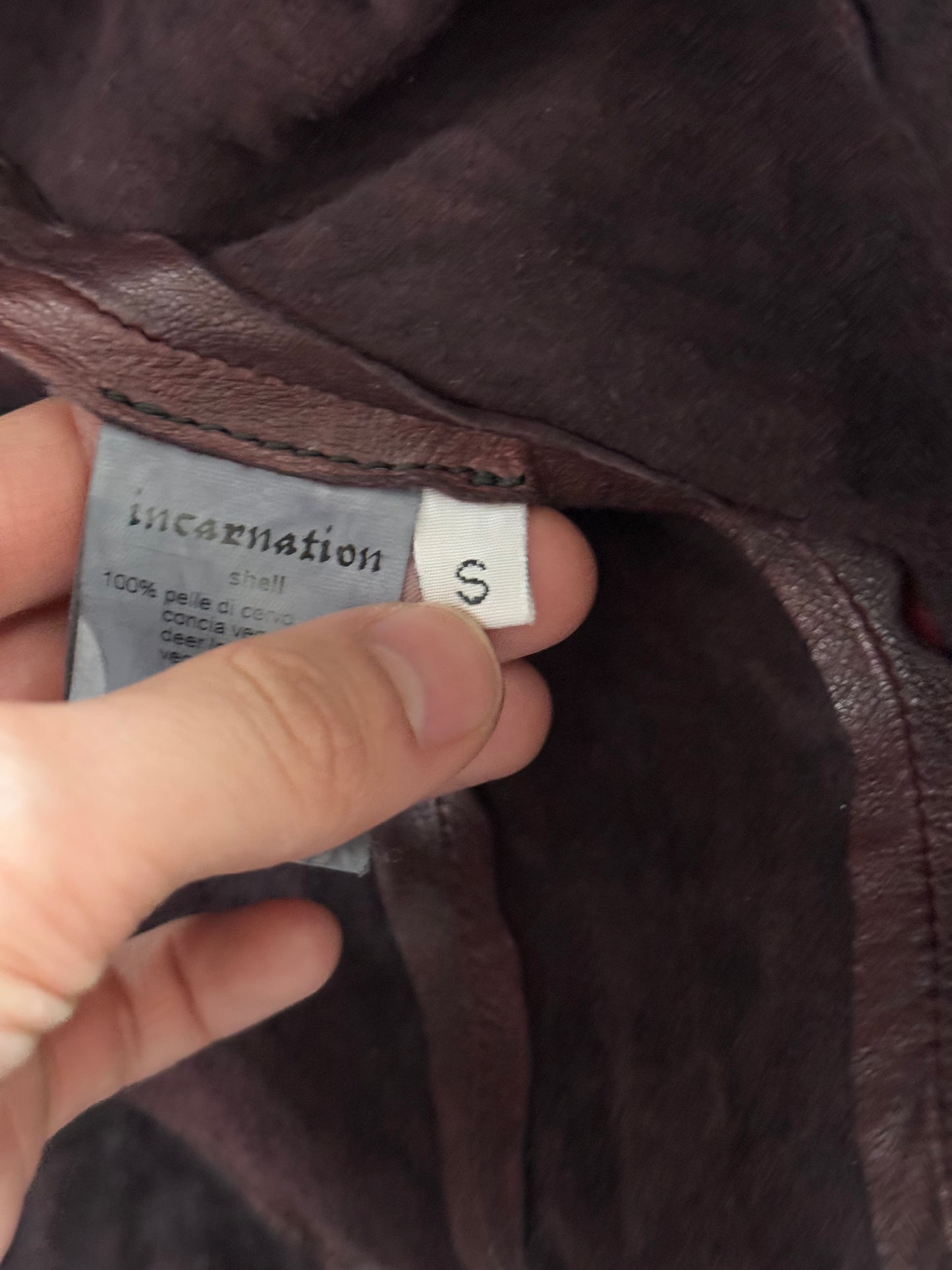 Incarnation leather deer jacket