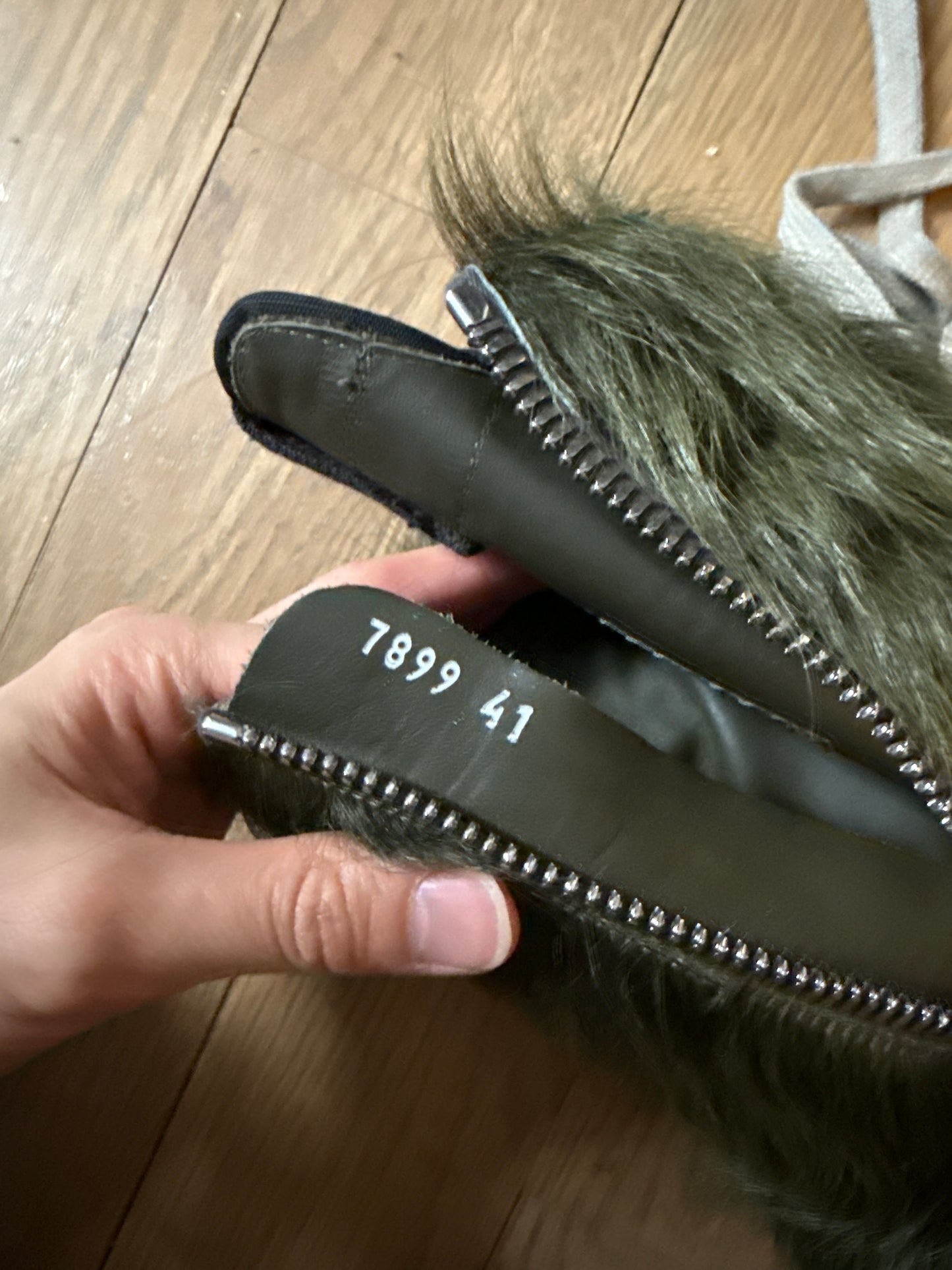 Rick Owens AW21 sample gethsmane pony hair cargobasket boots