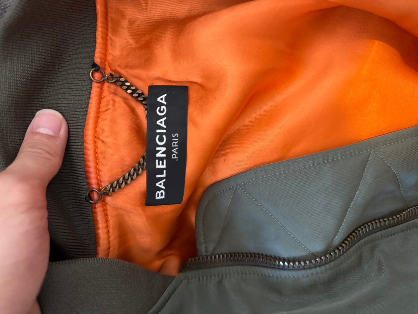Balenciaga SS17 shoulder cropped MA-1 bomber