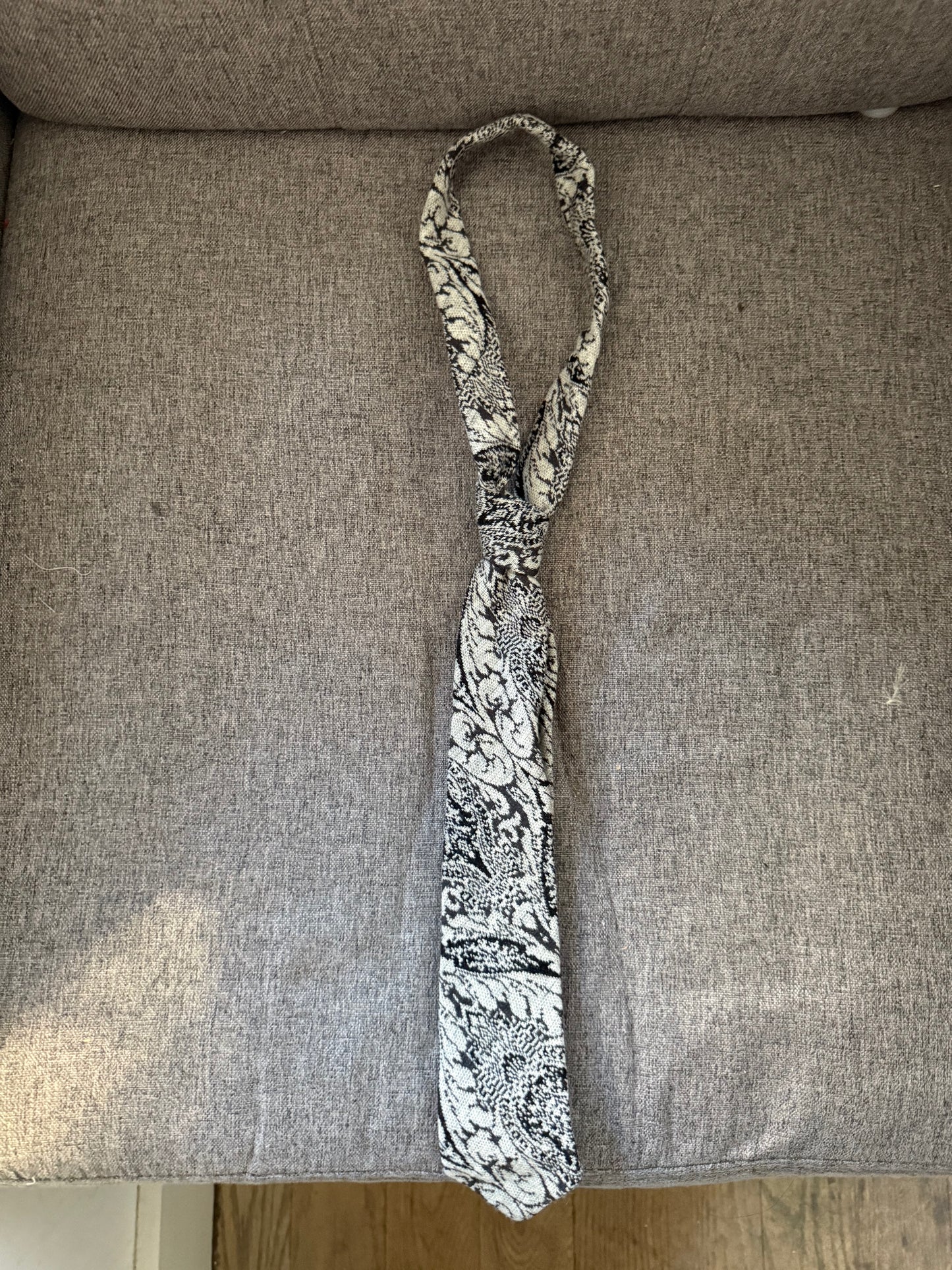 Yohji yamamoto tie printed scarf