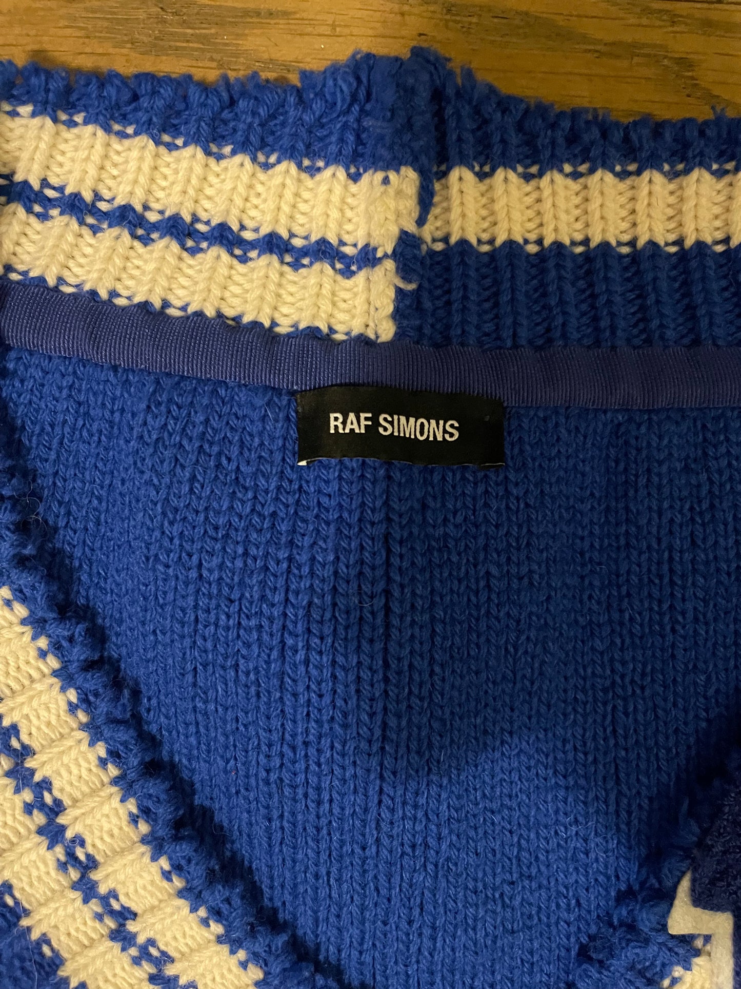 Raf Simons aw16 reconstructed varsity sweater