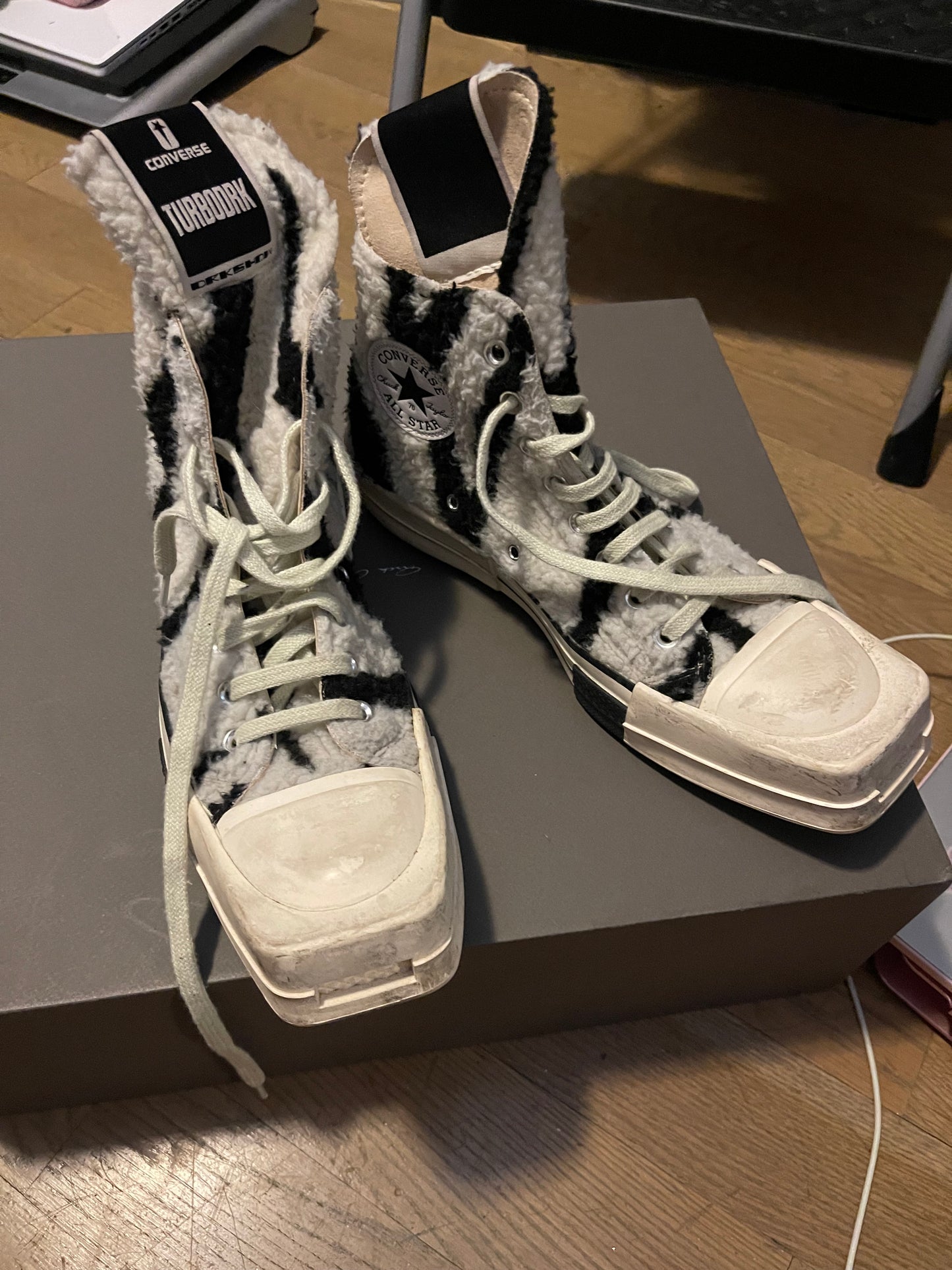 Rick Owens converse shearling weapons