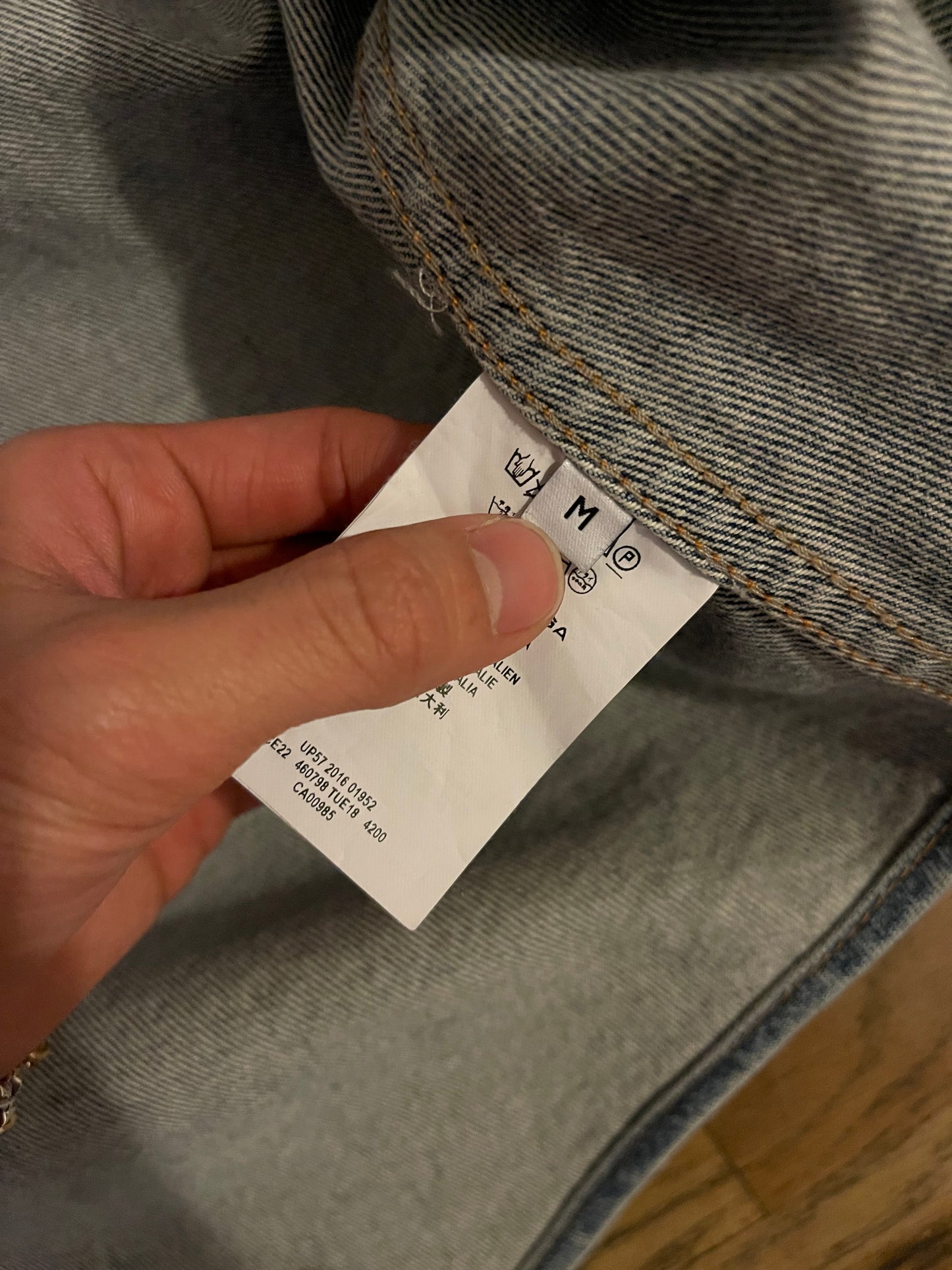 Balenciaga 2016 shrunken western denim shirt