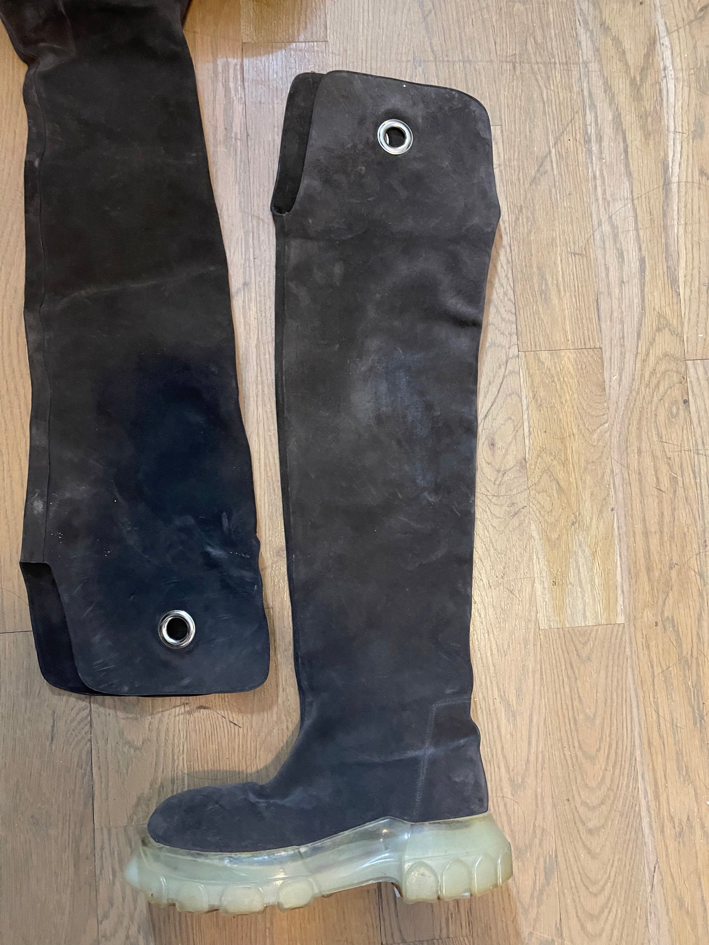 Rick Owens AW20 thigh kowboy tractor bozo boots