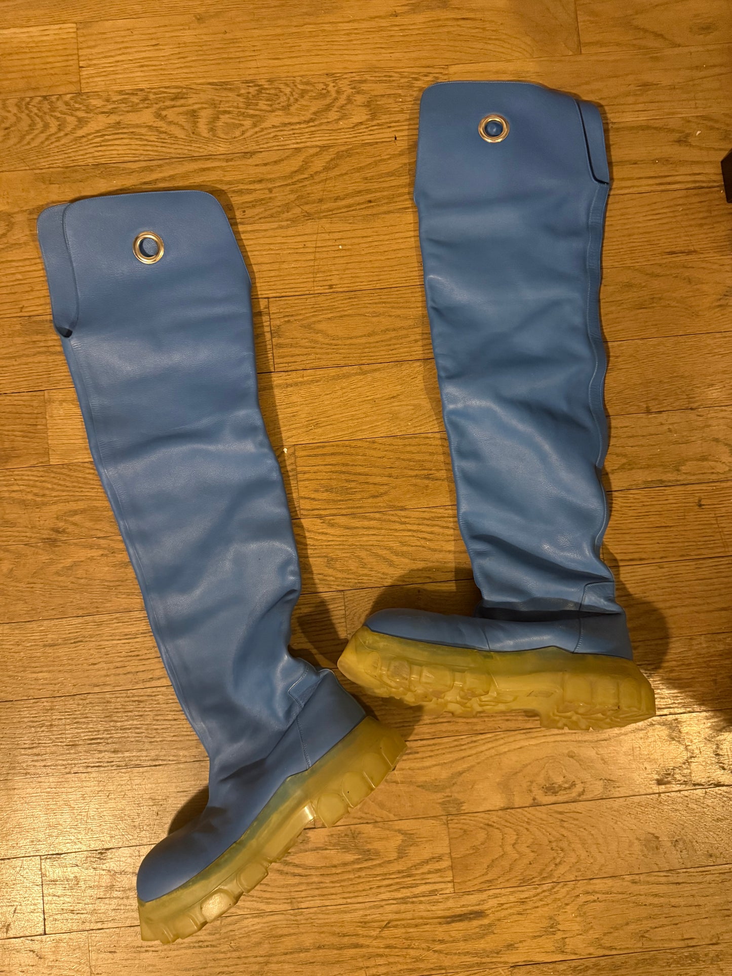 Rick Owens Nublu Kowboy thigh high boots