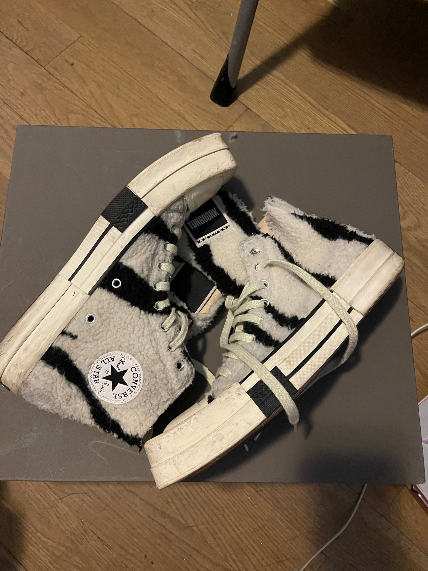 Rick Owens converse shearling weapons