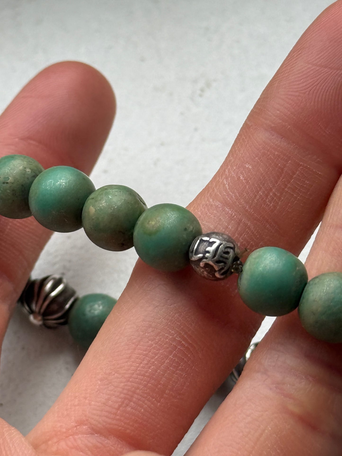 Chrome hearts turquoise beaded bracelet