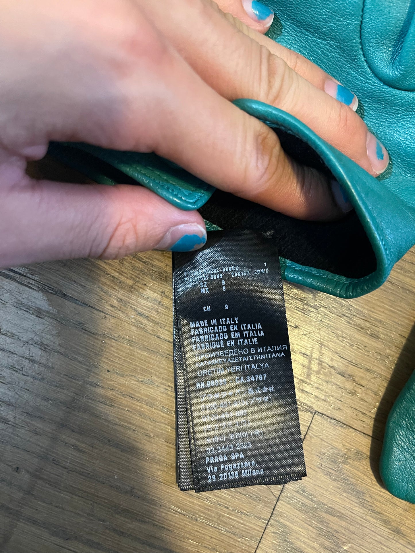 Prada Napa leather gloves