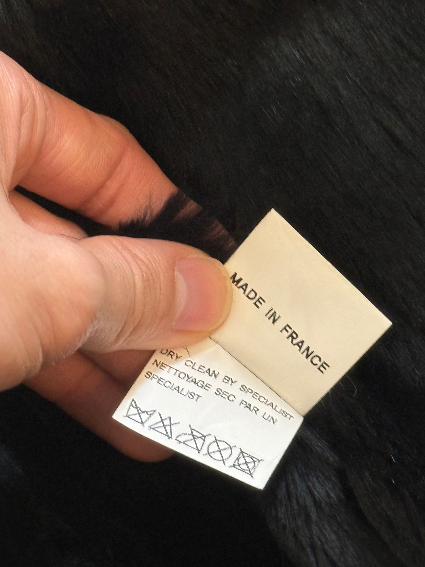 Balmain AW10 fox fur interior horse leather rider jacket