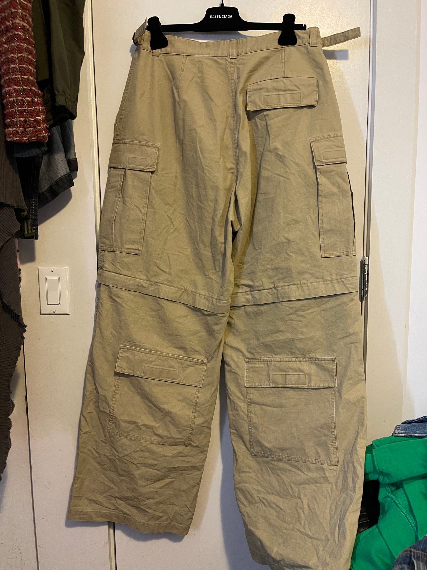 Balenciaga SS20 convertible multi pocket cargo pants