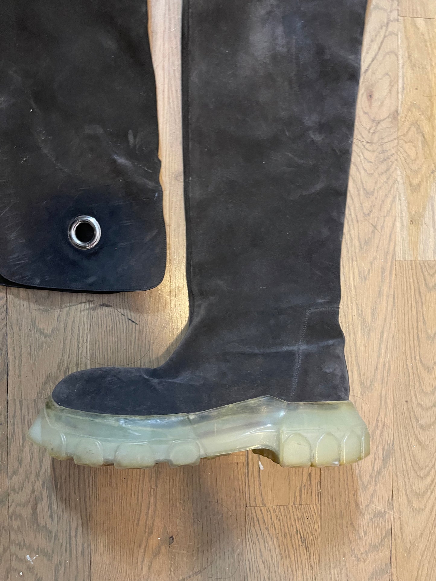 Rick Owens AW20 thigh kowboy tractor bozo boots