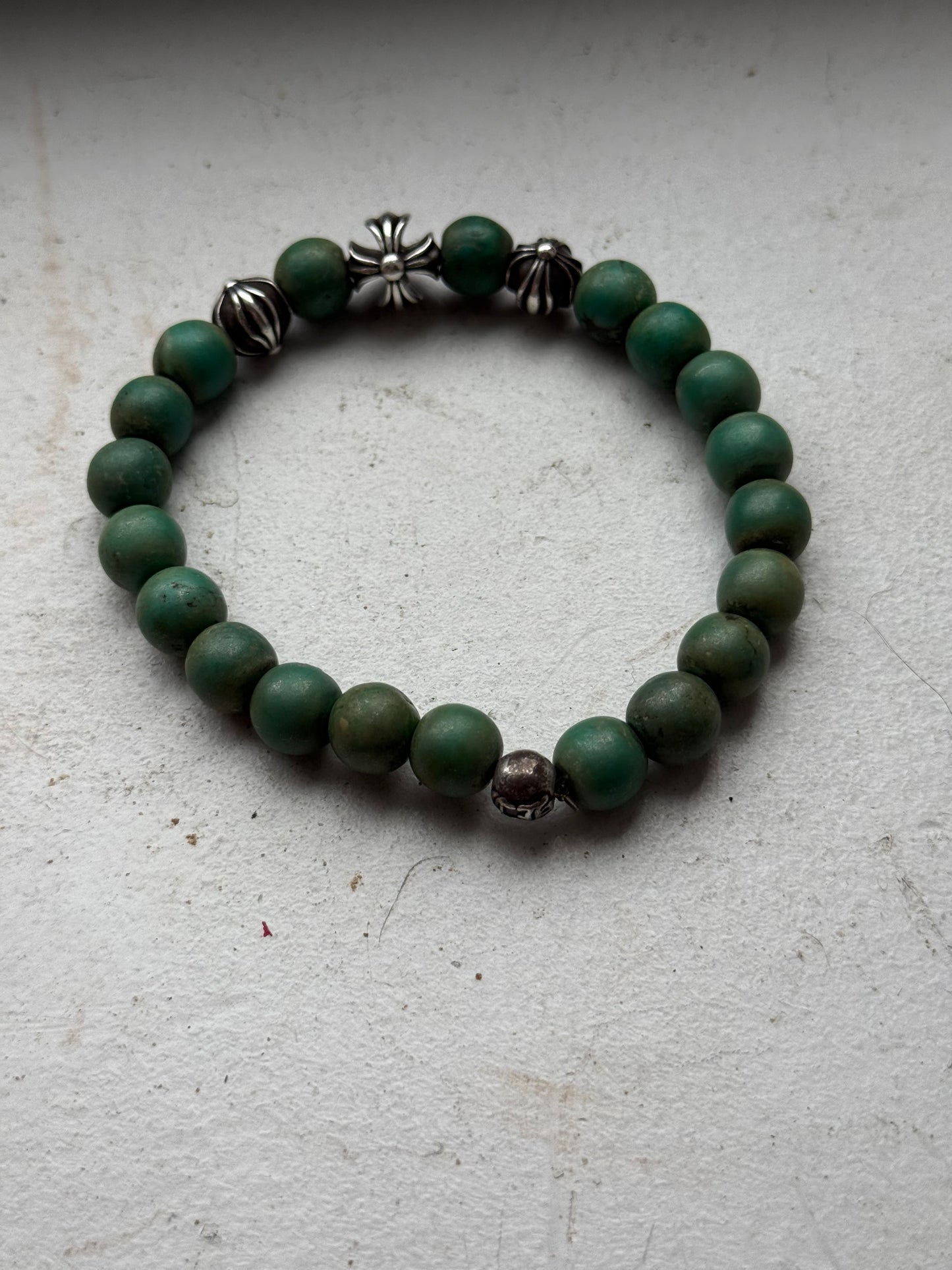 Chrome hearts turquoise beaded bracelet