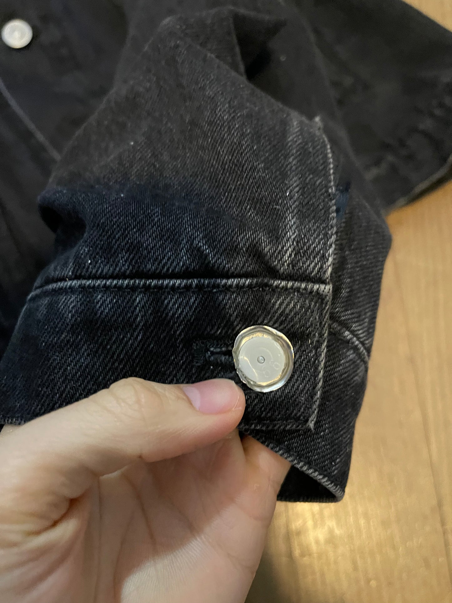 Balenciaga SS17 boxy shoulder denim jacket