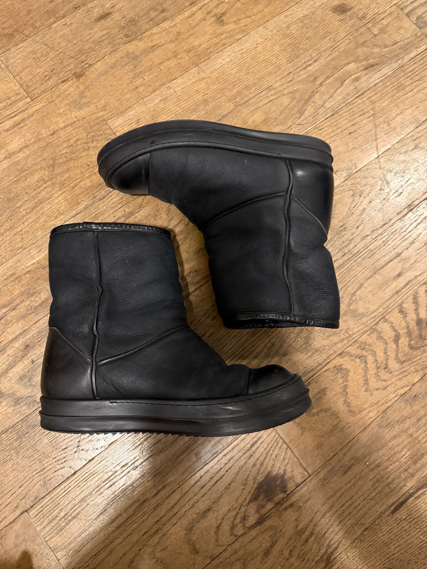 Rick Owens AW14 moody shearling boots