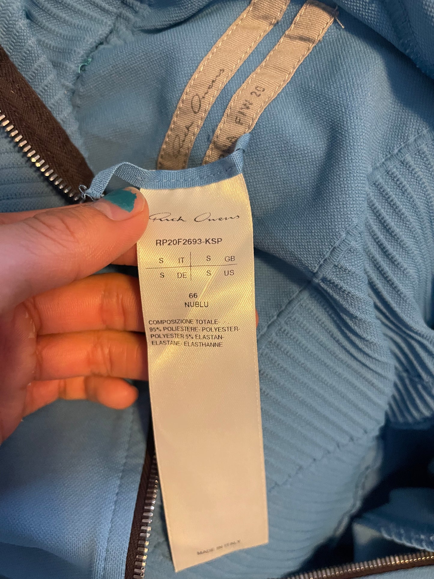Rick Owens AW20 nublu performa track jacket