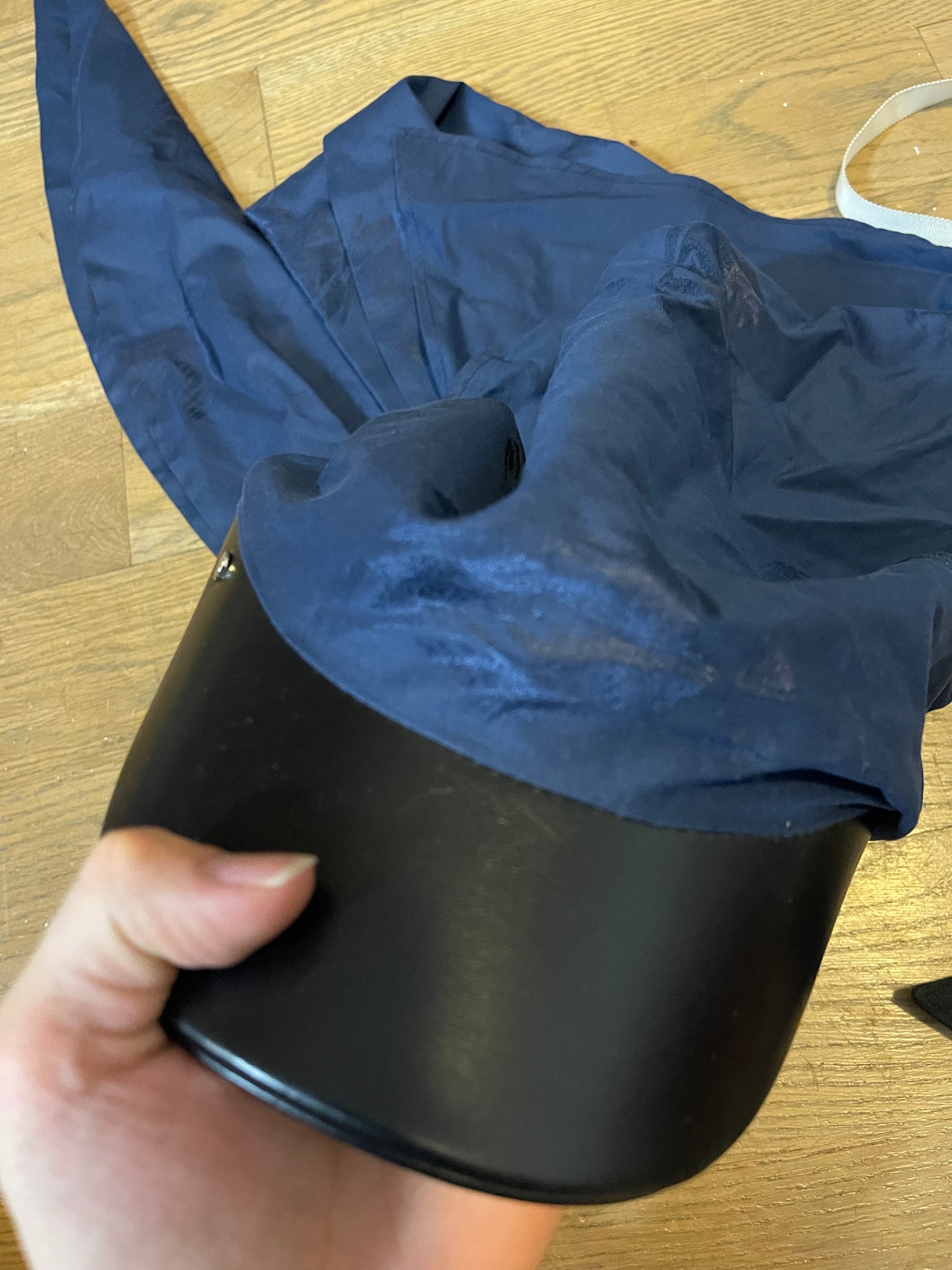 Lanvin navy scarf hat