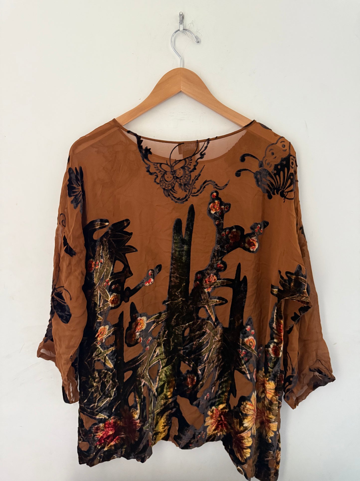 Vintage mesh 3/4 sleeve long sleeve