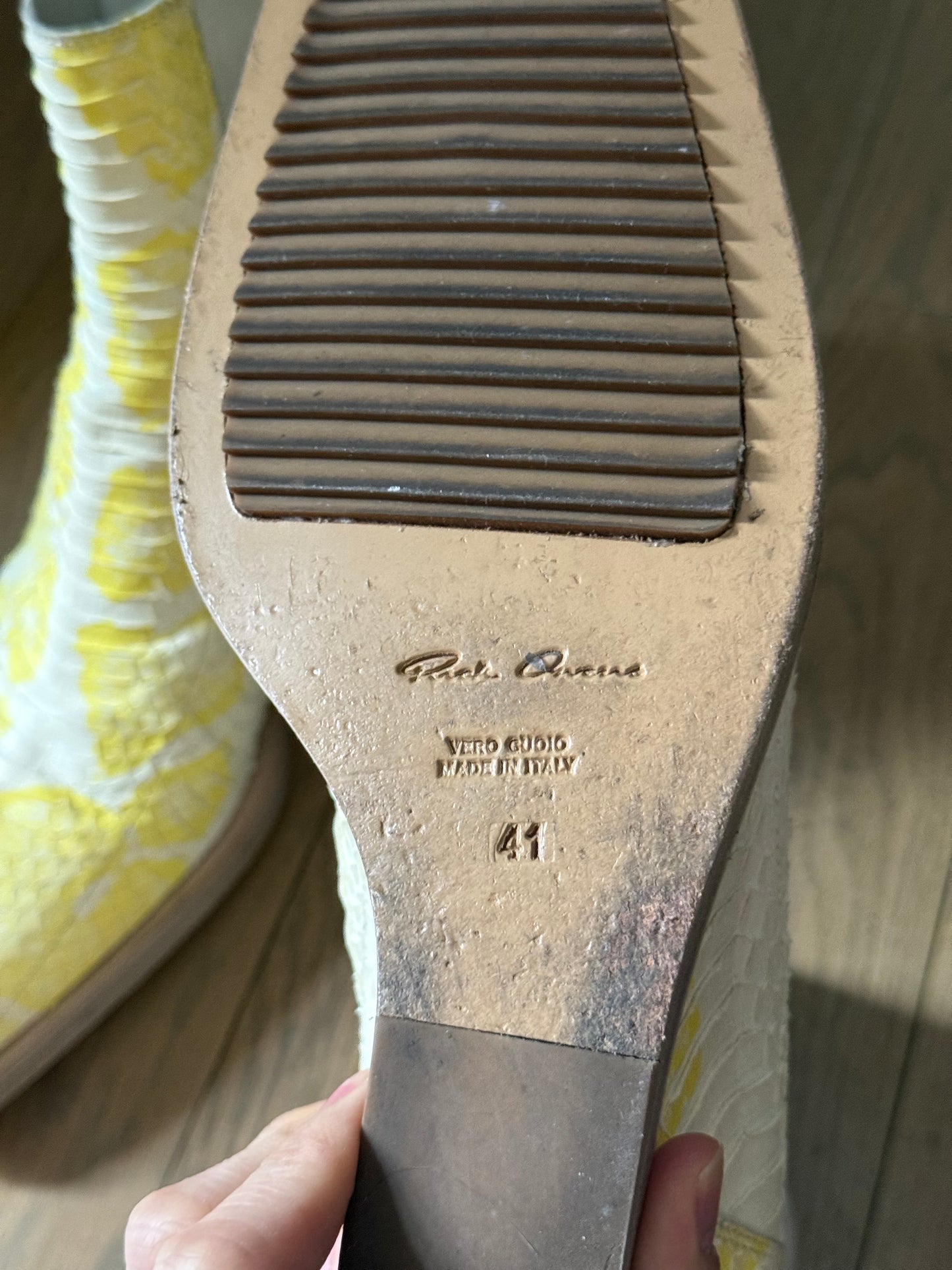 Rick Owens AW20 sample python effect leather