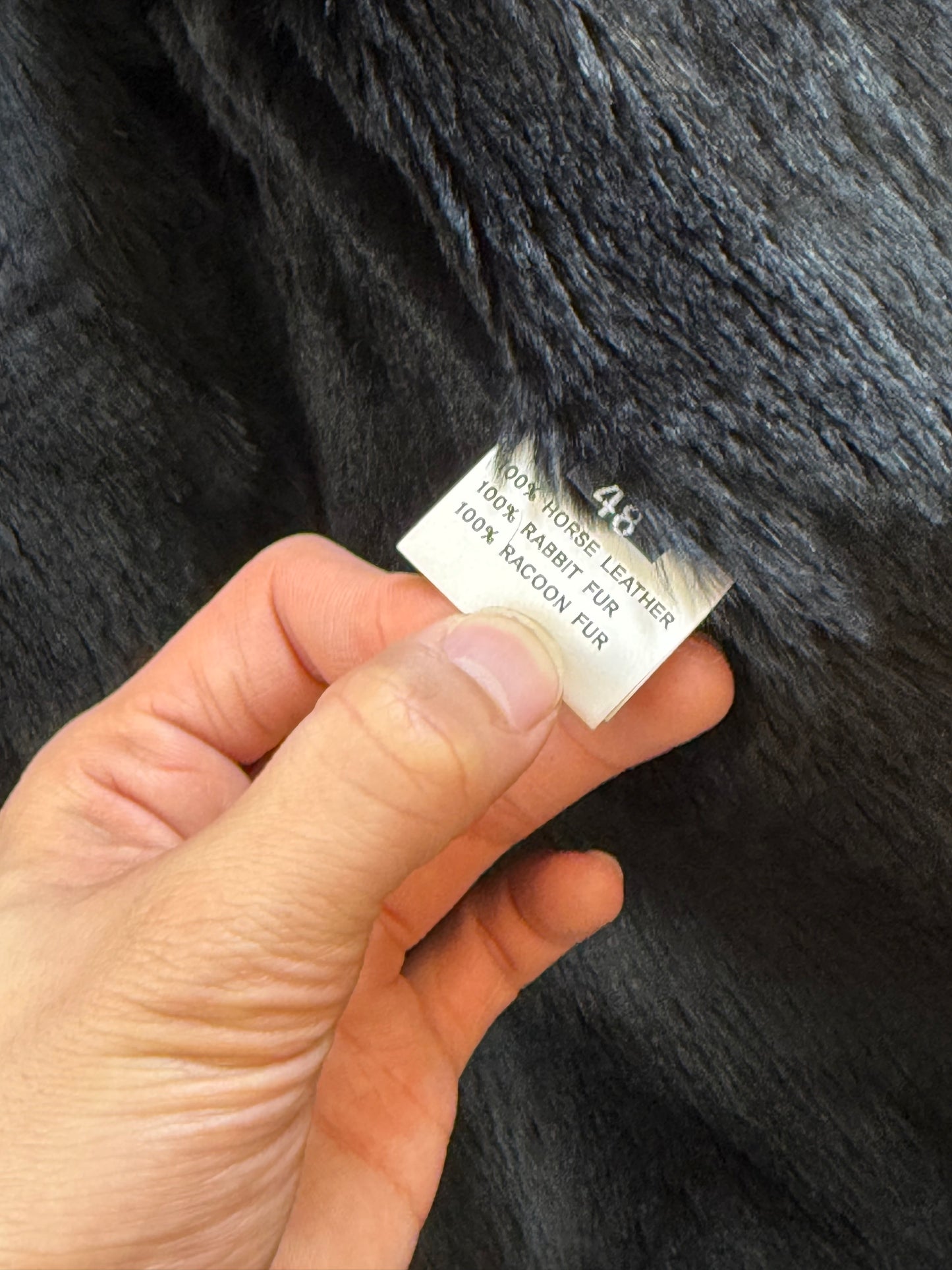 Balmain AW10 fox fur interior horse leather rider jacket
