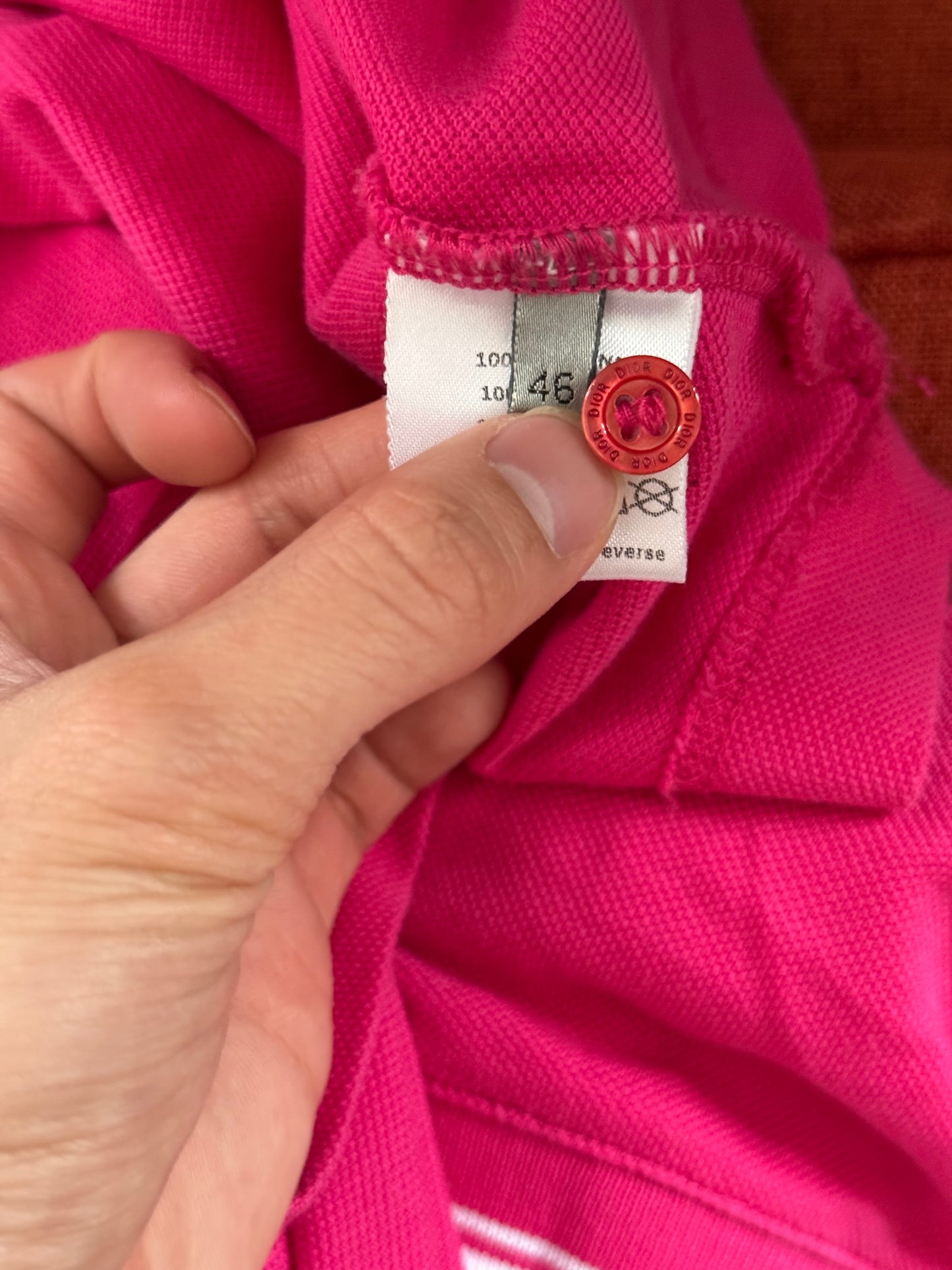 Dior Homme Hedi Slimane pink polo