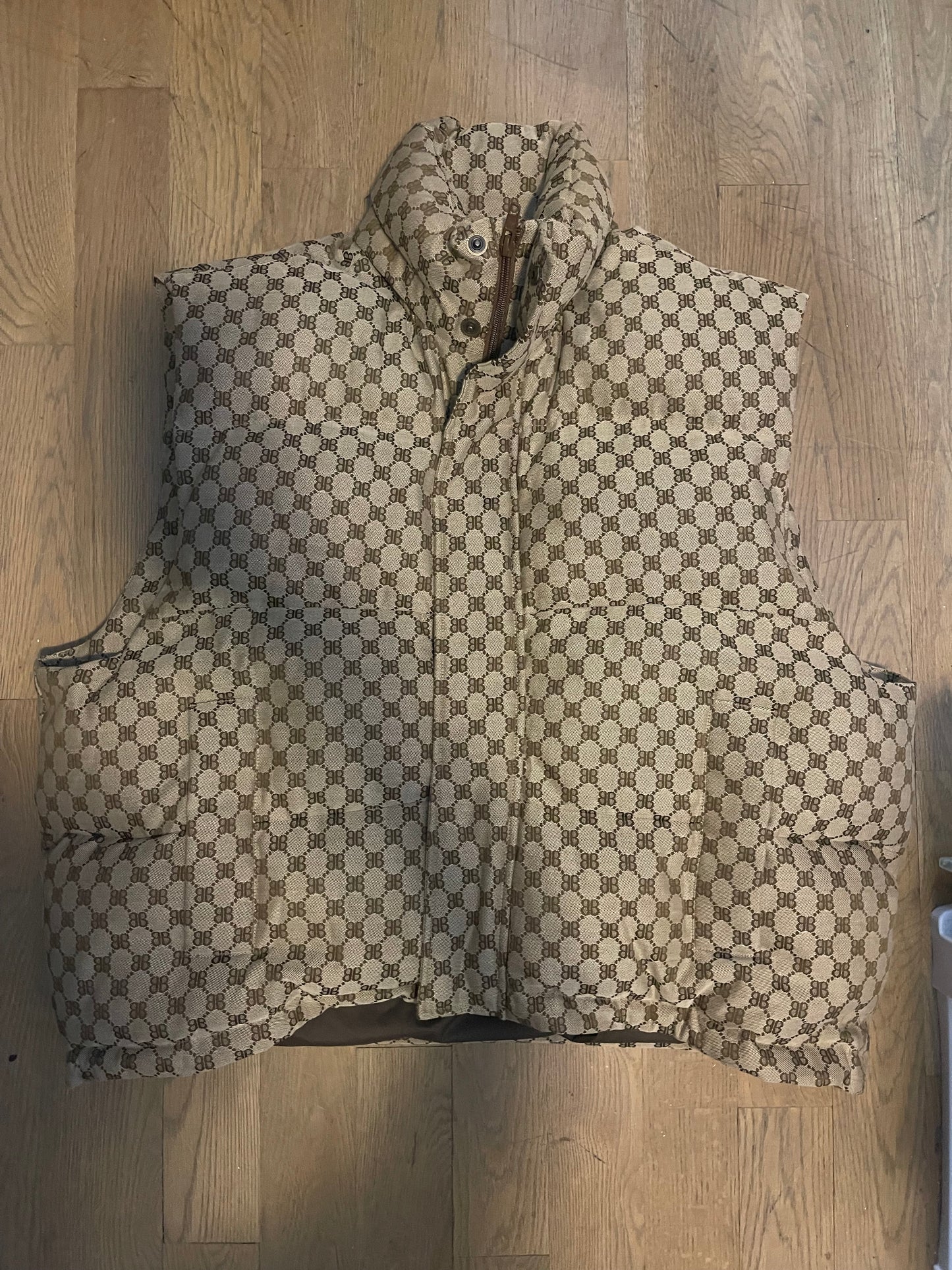 Balenciaga x Gucci c shape hacker puffer vest