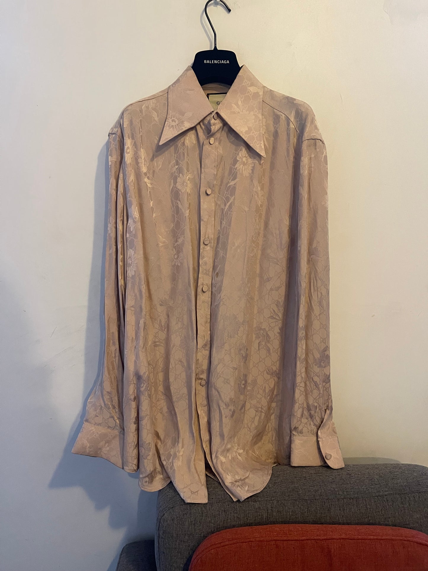 Gucci monogram oversized viscose button up