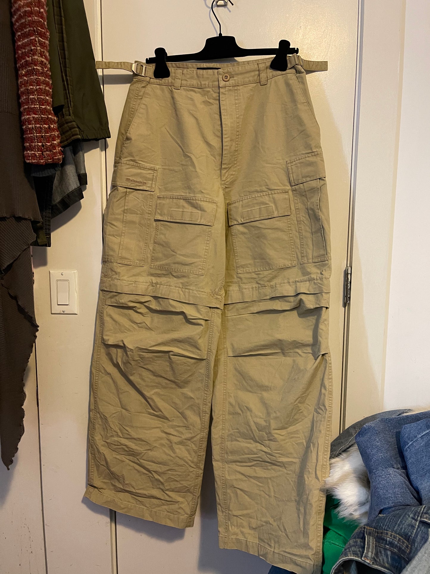 Balenciaga SS20 convertible multi pocket cargo pants