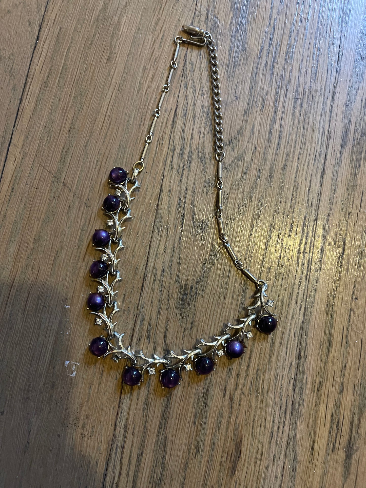 Brass rose necklace