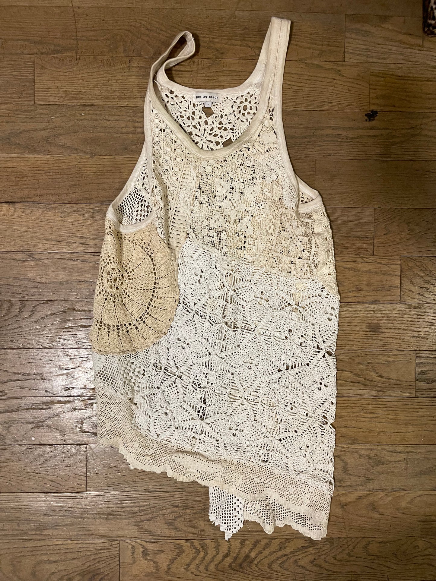 Per Gotesson Doiley laced sleeveless tanktop