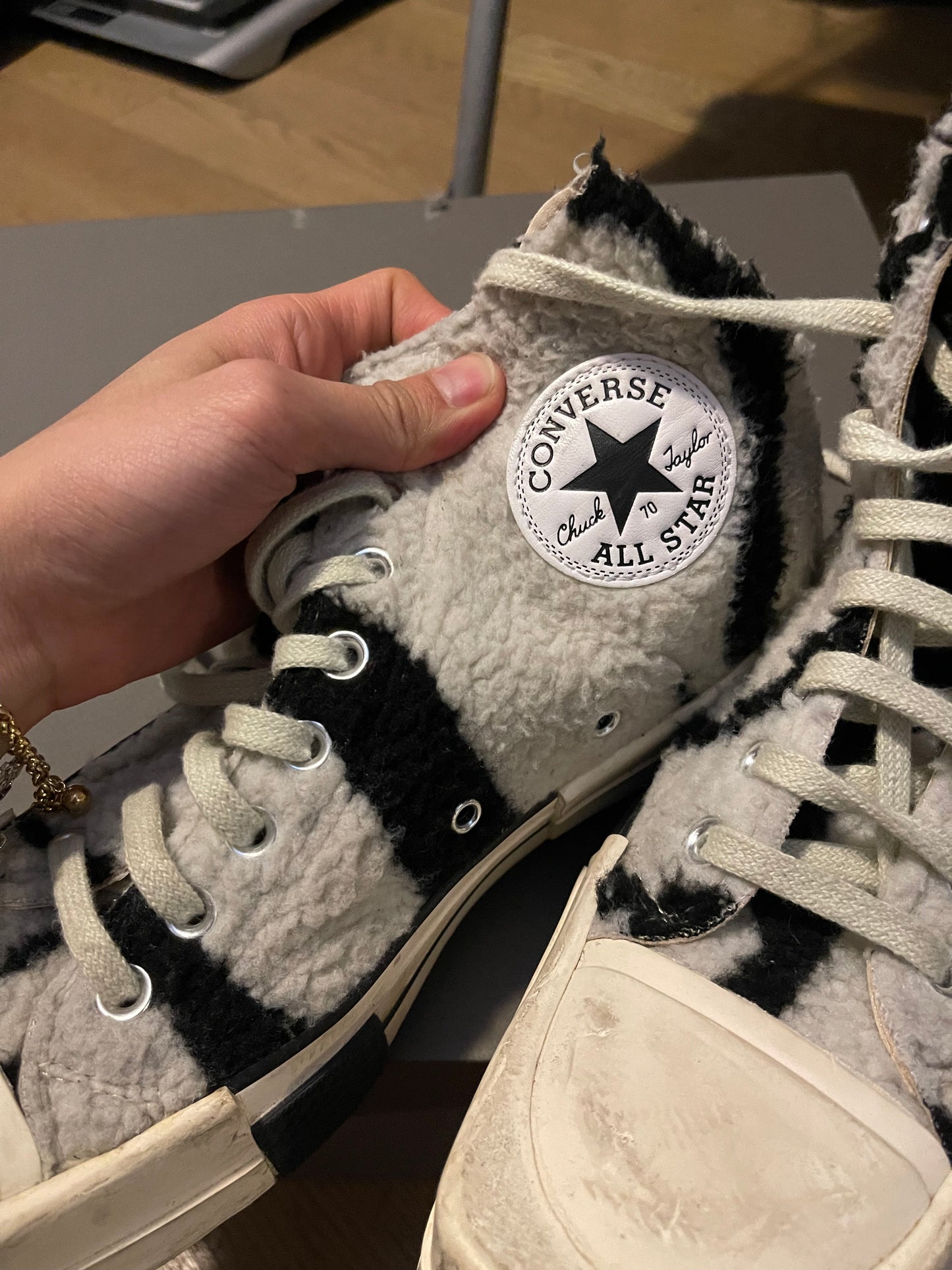 Rick Owens converse shearling weapons