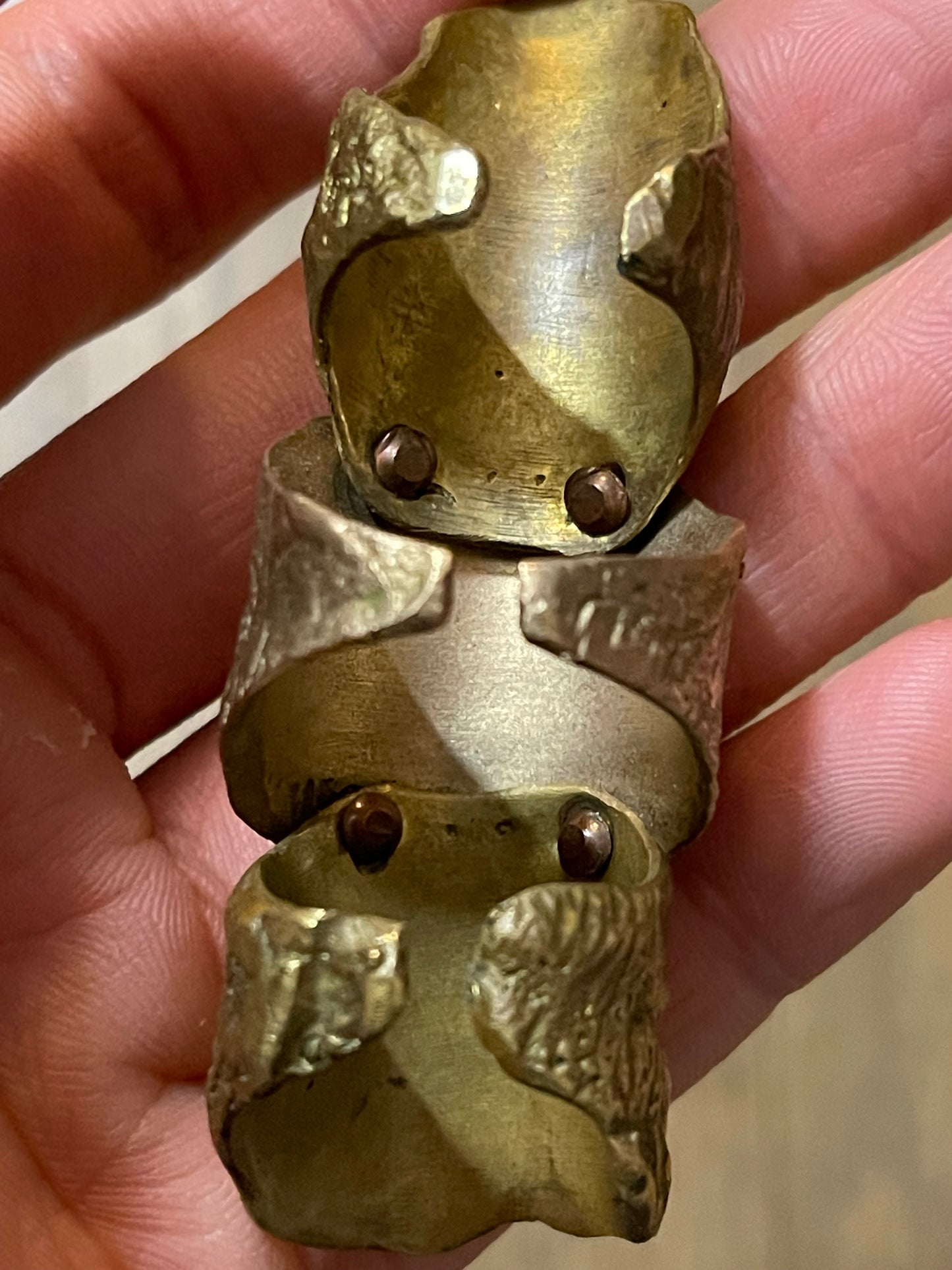 Rick Owens bronze armor hun ring