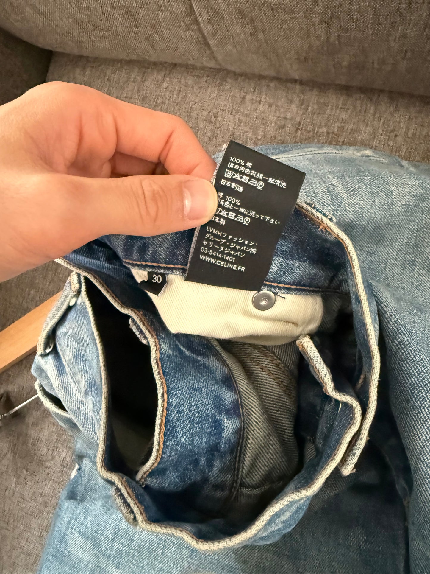 Celine denim wide trousers