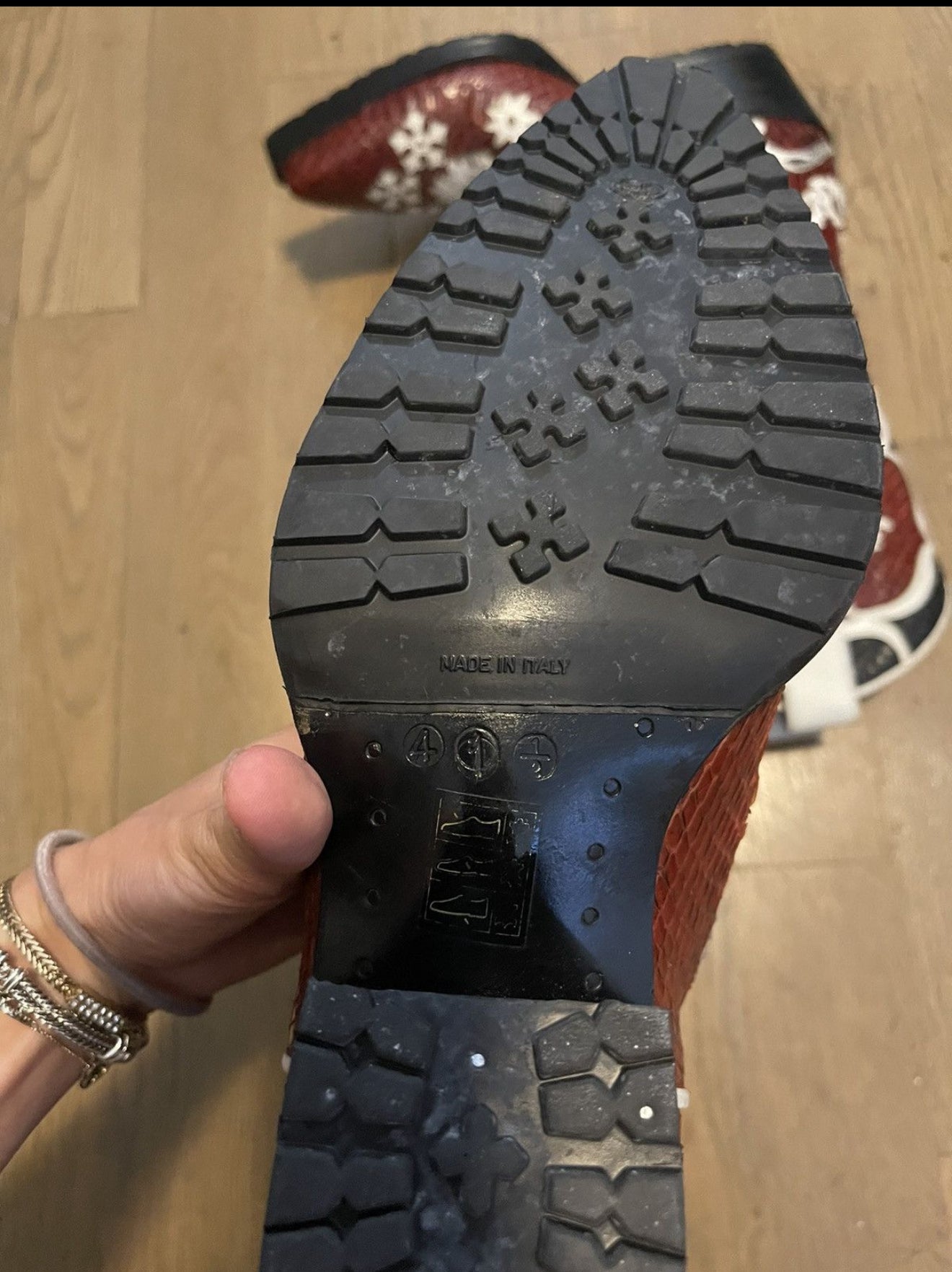 Gucci python SS00 red and white cowboy boots