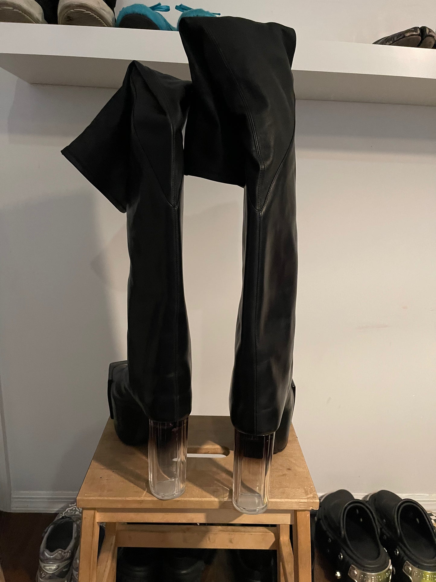 Rick Owens edfu degrade oblique kiss boots