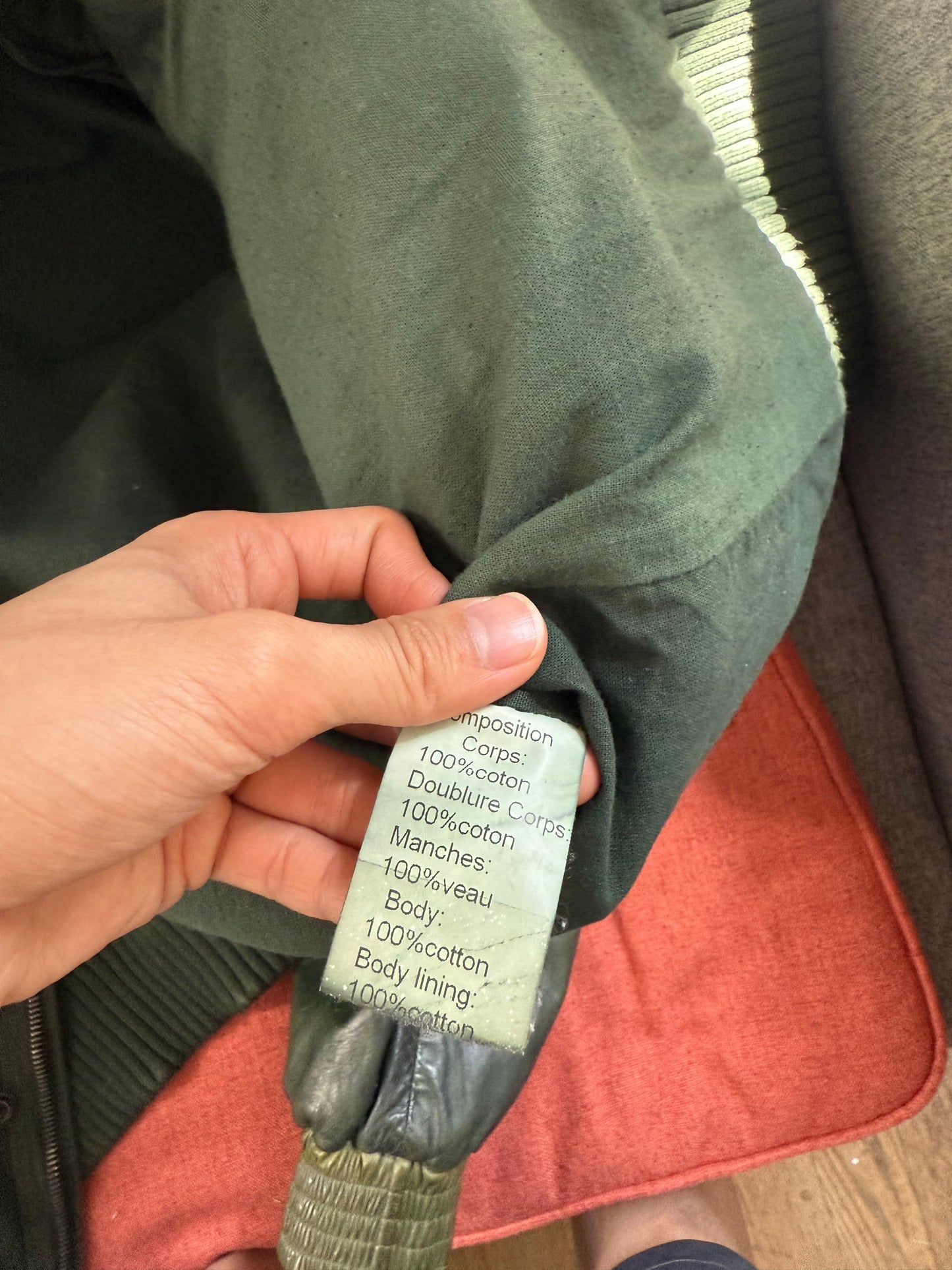 Balmain SS11 green teddy jacket