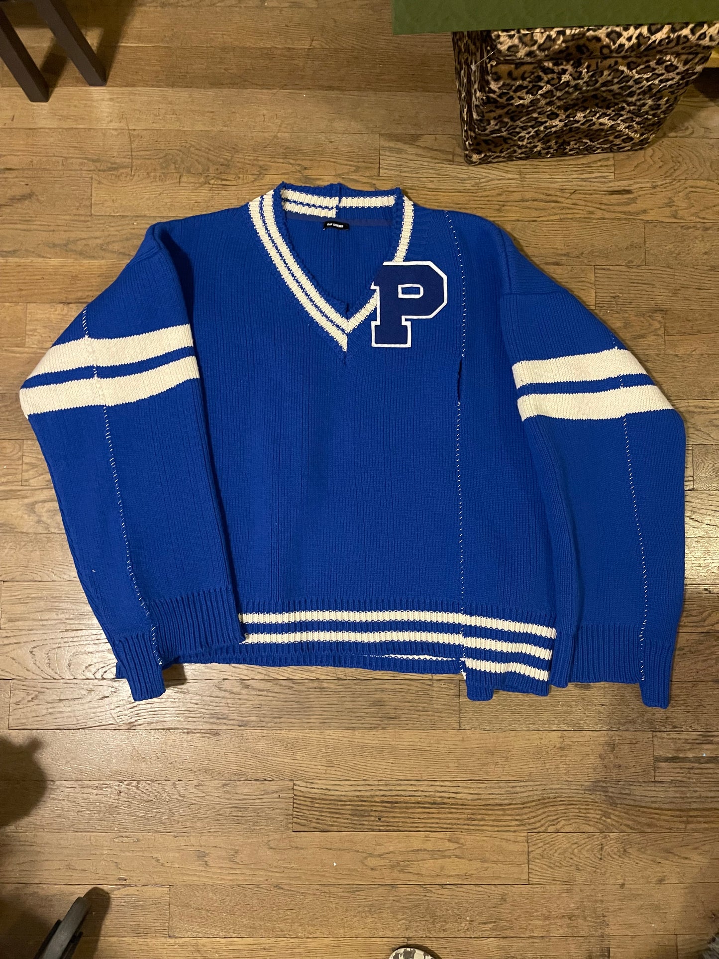 Raf Simons aw16 reconstructed varsity sweater