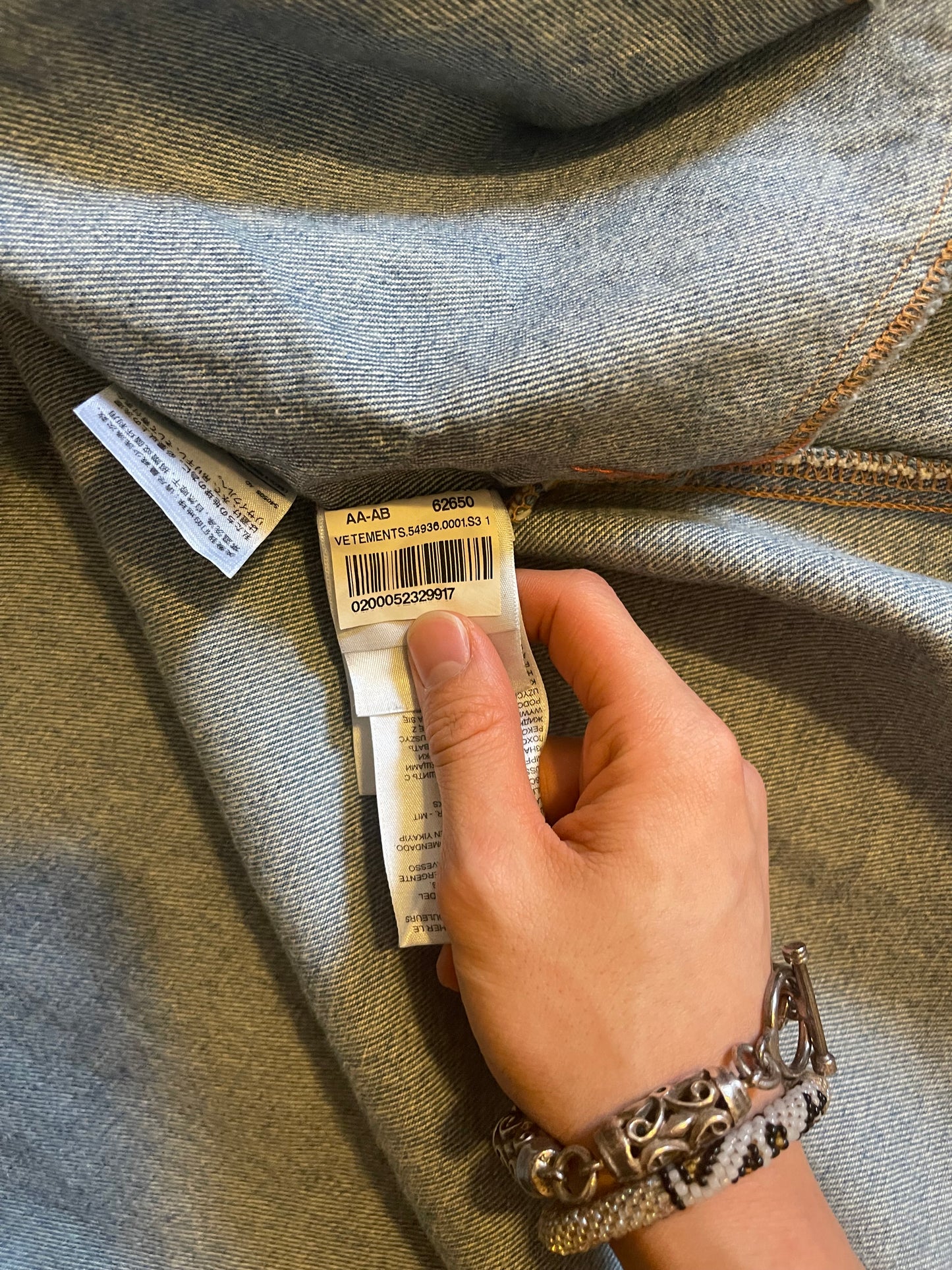 Vetements X Levi’s denim aw18 jacket