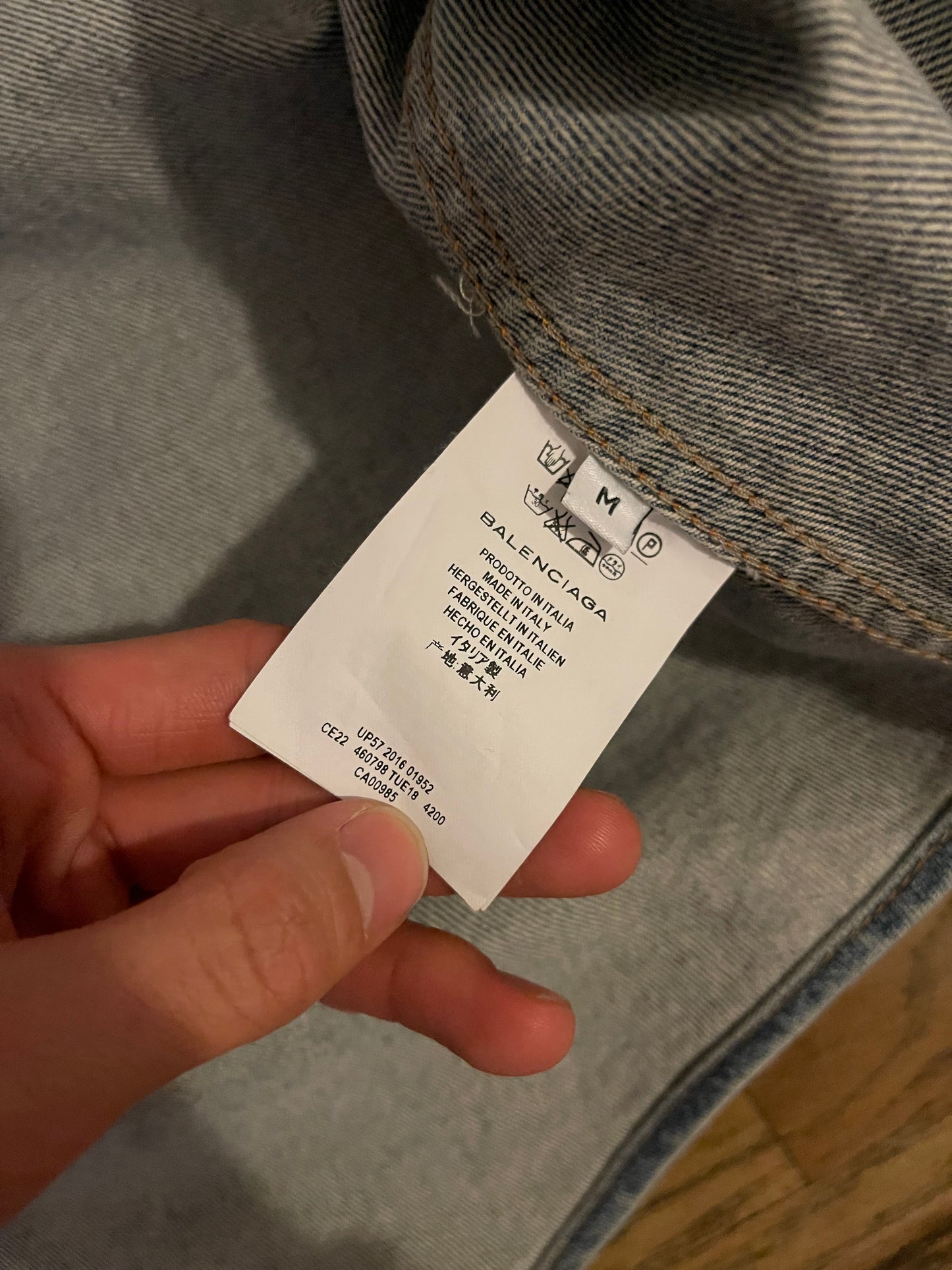 Balenciaga 2016 shrunken western denim shirt