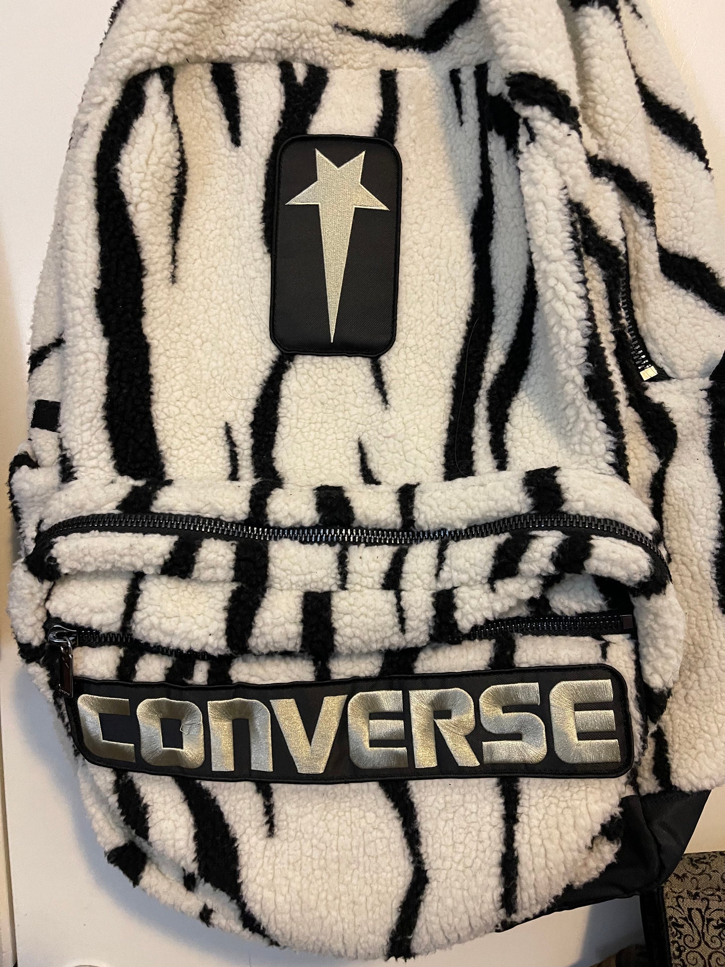 Rick Owens drkshdow oversized zebra backpack